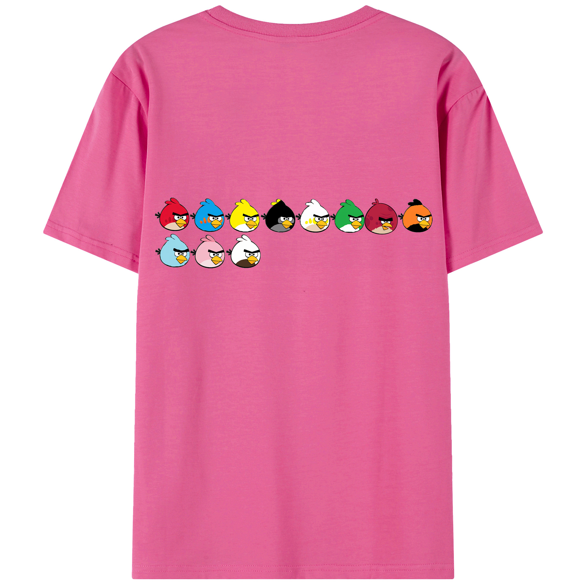 （画像用） Angry Birds アングリーバード レディース半袖Tシャツ(バックプリント)