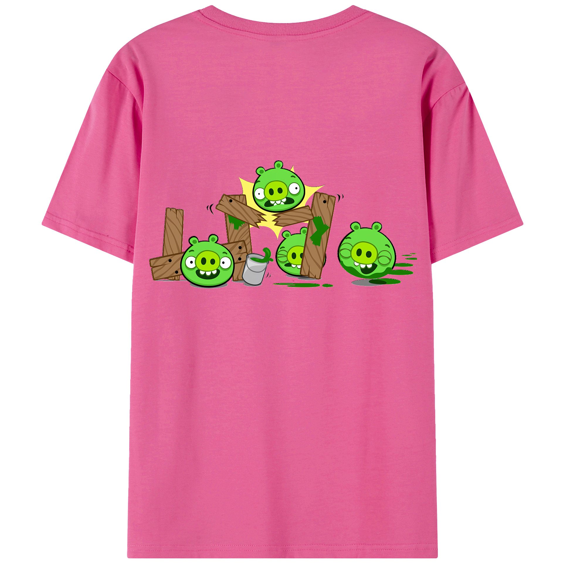 （画像用） Angry Birds アングリーバード レディース半袖Tシャツ(バックプリント)