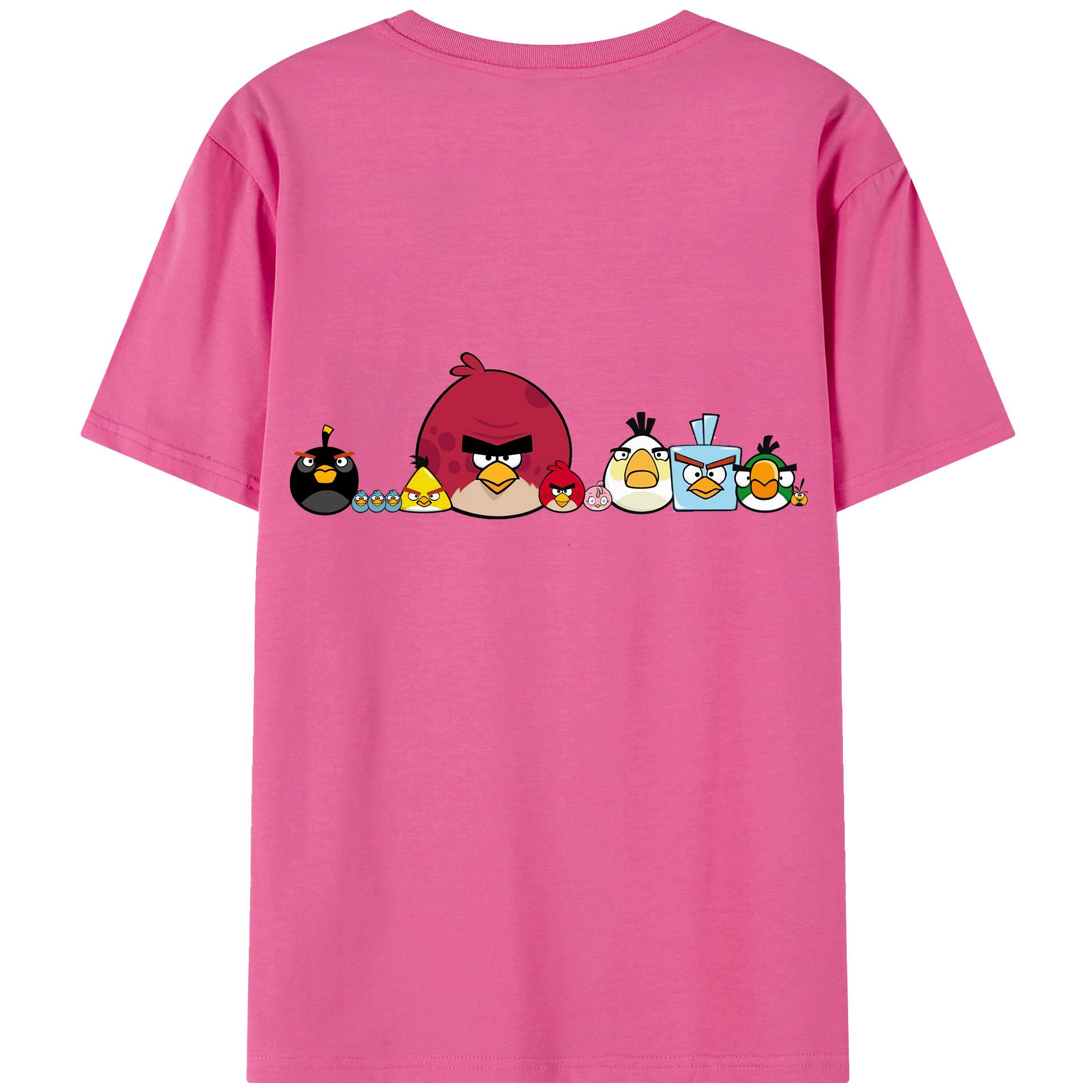 （画像用） Angry Birds アングリーバード レディース半袖Tシャツ(バックプリント)