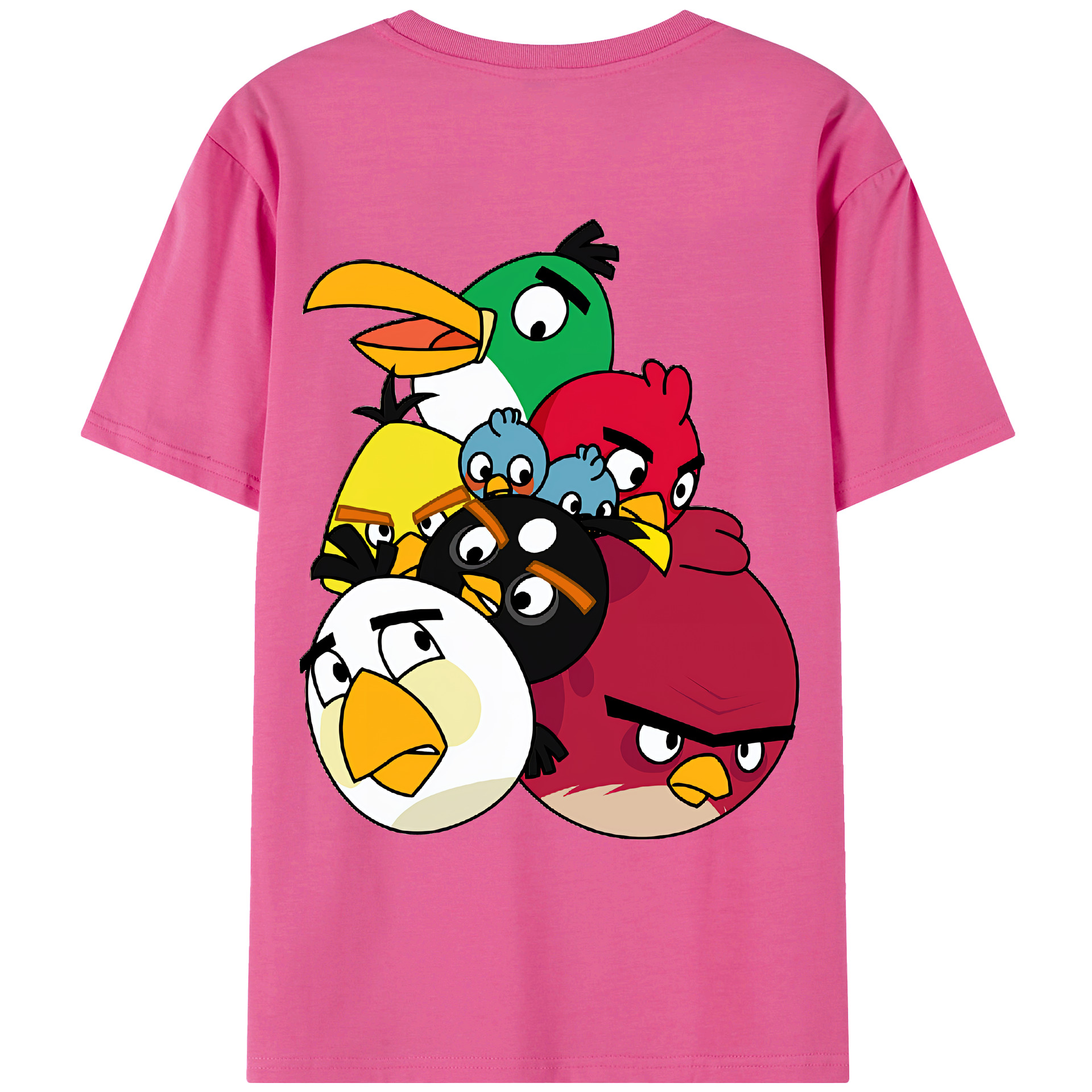 （画像用） Angry Birds アングリーバード レディース半袖Tシャツ(バックプリント)