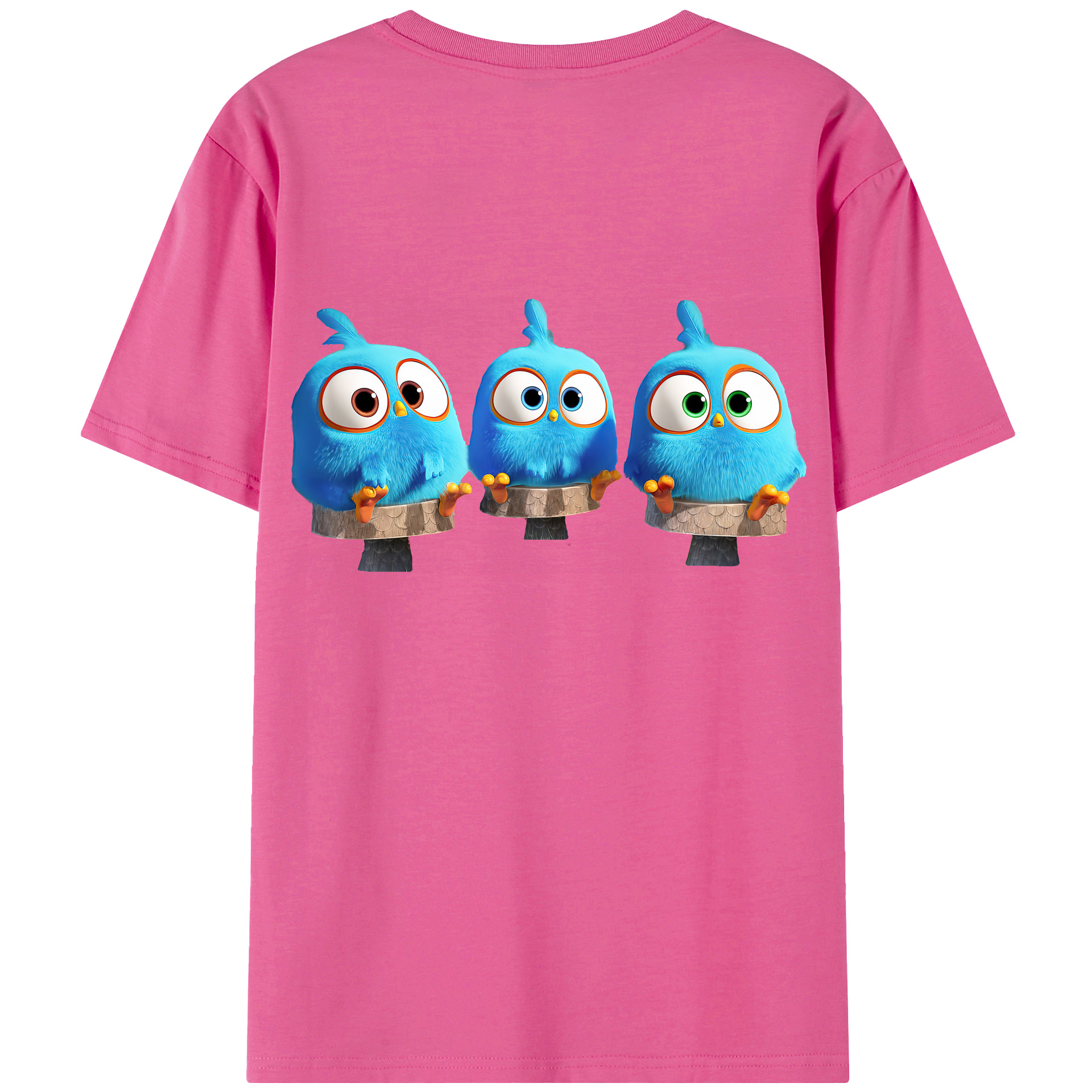 （画像用） Angry Birds アングリーバード レディース半袖Tシャツ(バックプリント)