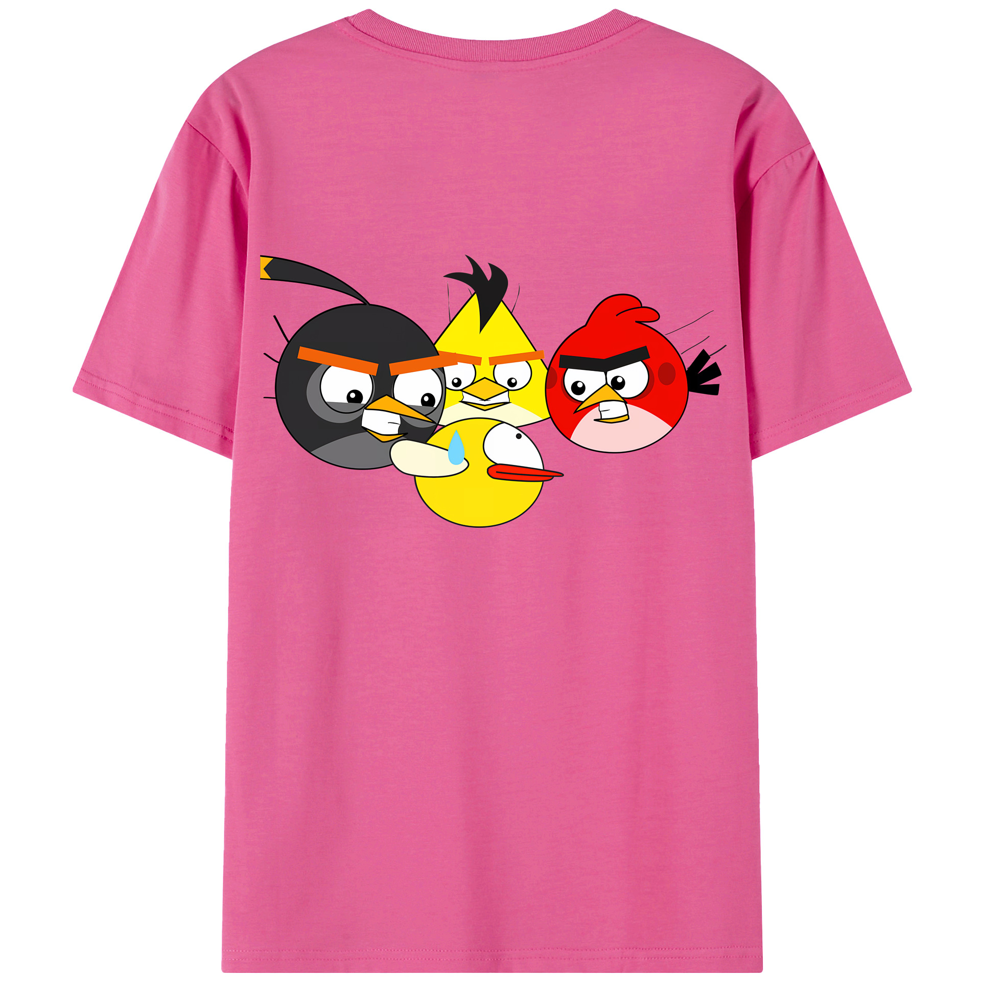 （画像用） Angry Birds アングリーバード レディース半袖Tシャツ(バックプリント)