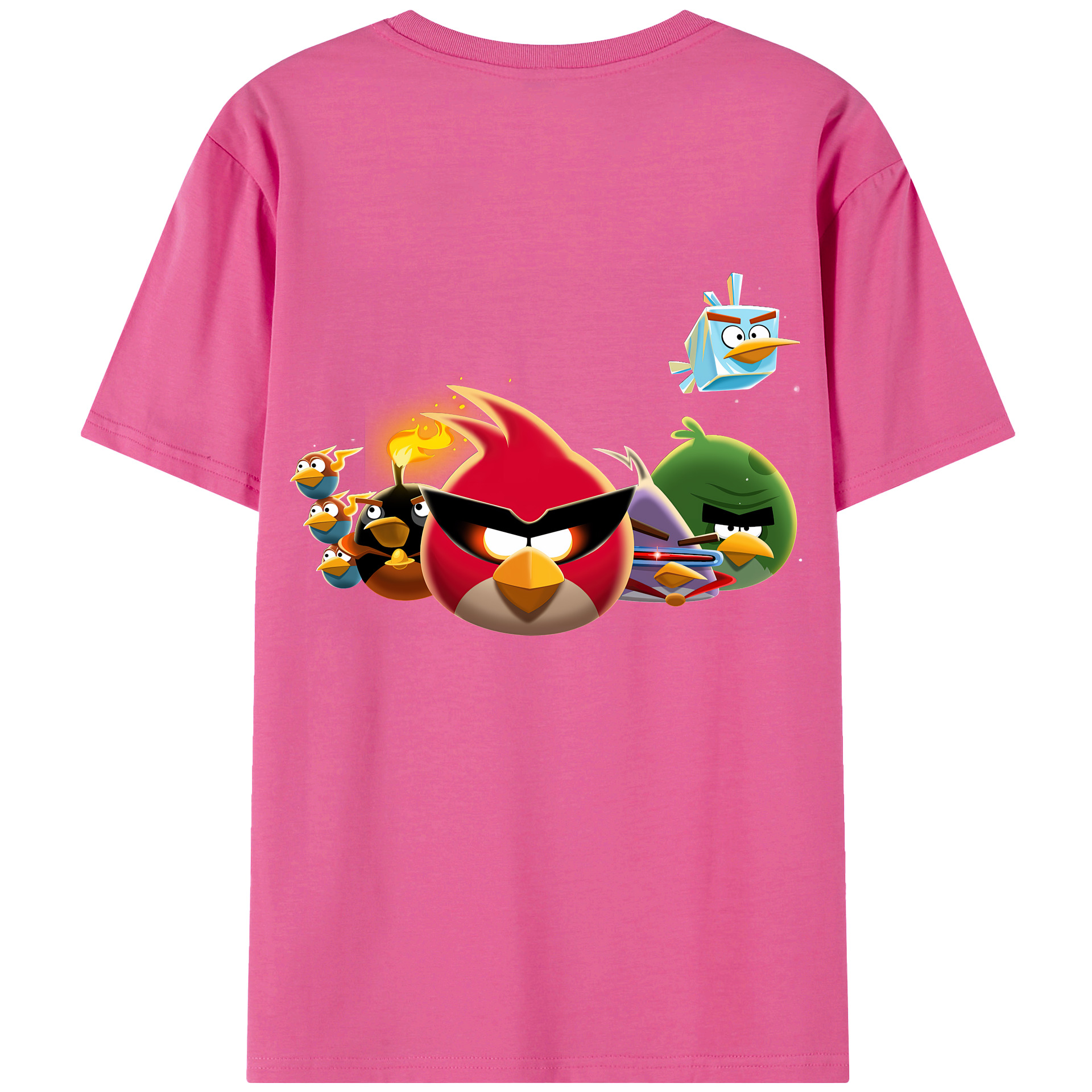 （画像用） Angry Birds アングリーバード レディース半袖Tシャツ(バックプリント)