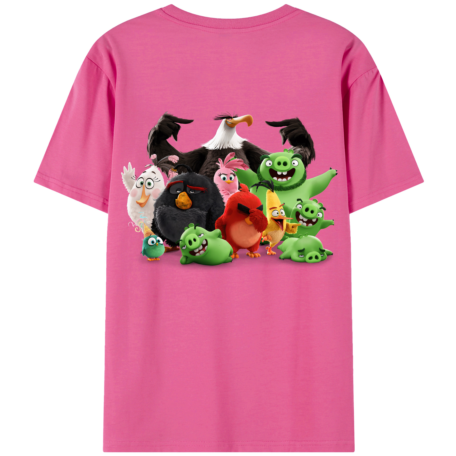 （画像用） Angry Birds アングリーバード レディース半袖Tシャツ(バックプリント)