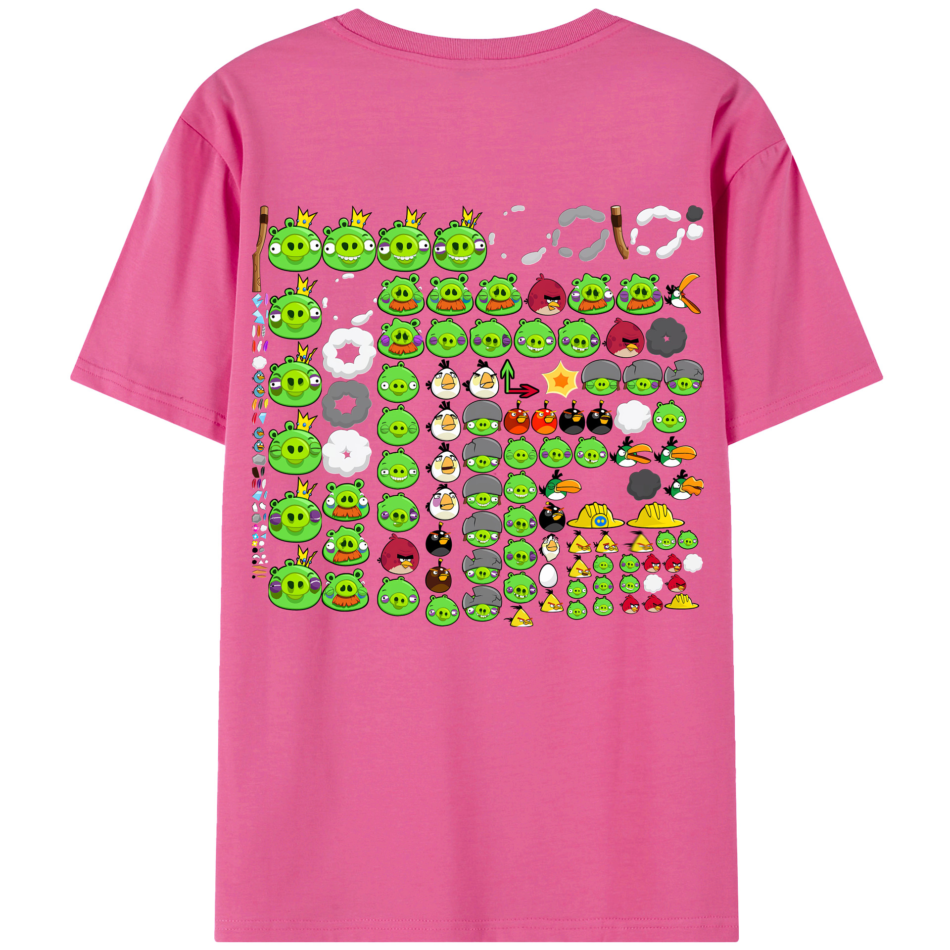 （画像用） Angry Birds アングリーバード レディース半袖Tシャツ(バックプリント)