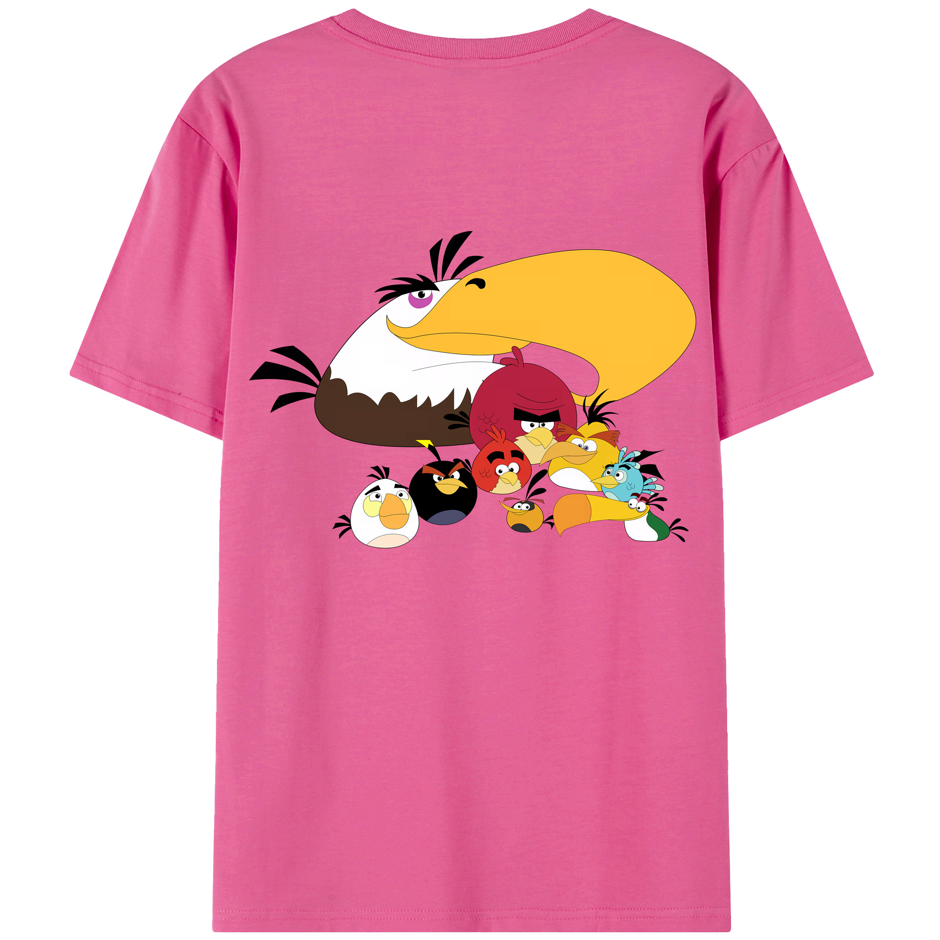 （画像用） Angry Birds アングリーバード レディース半袖Tシャツ(バックプリント)