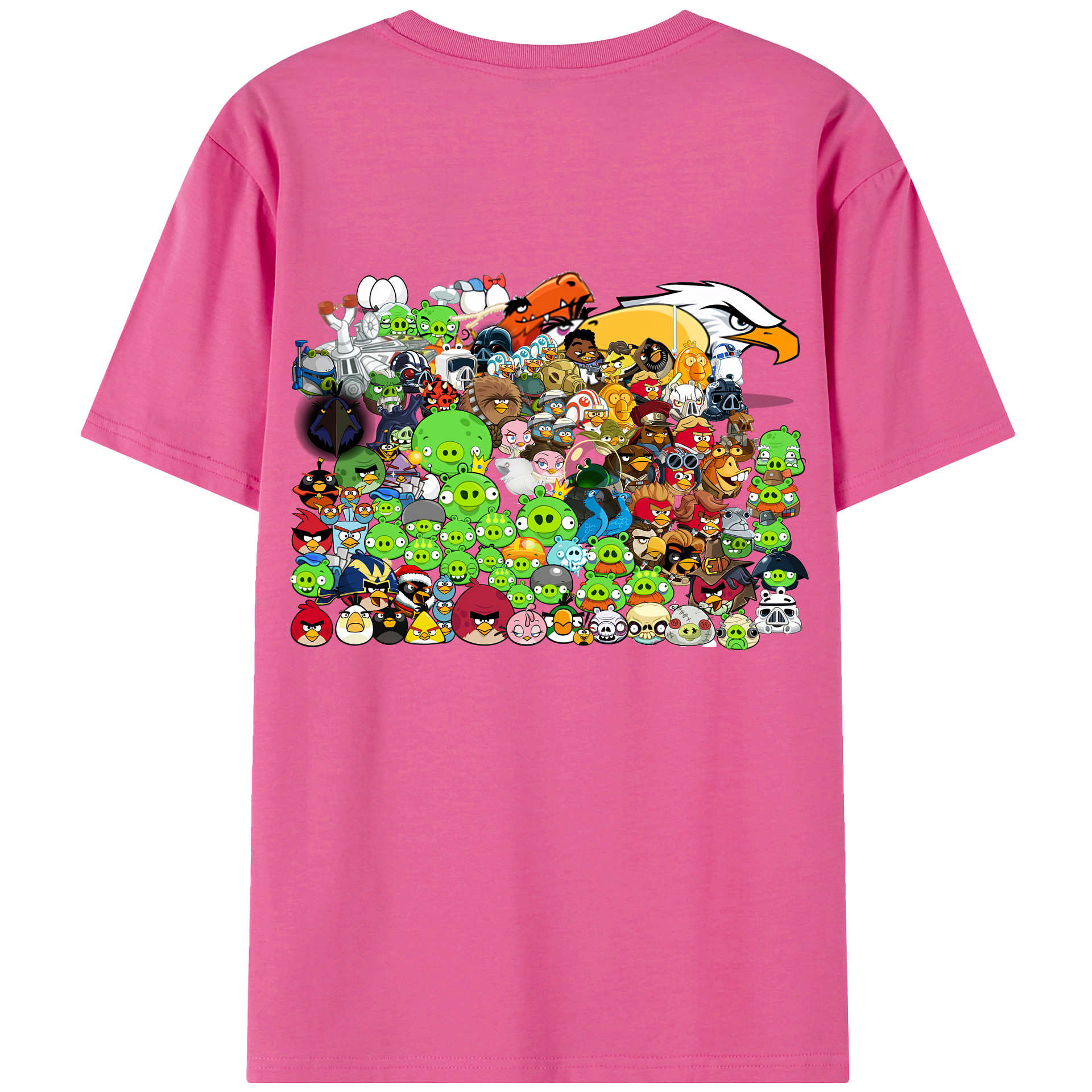 （画像用） Angry Birds アングリーバード レディース半袖Tシャツ(バックプリント)