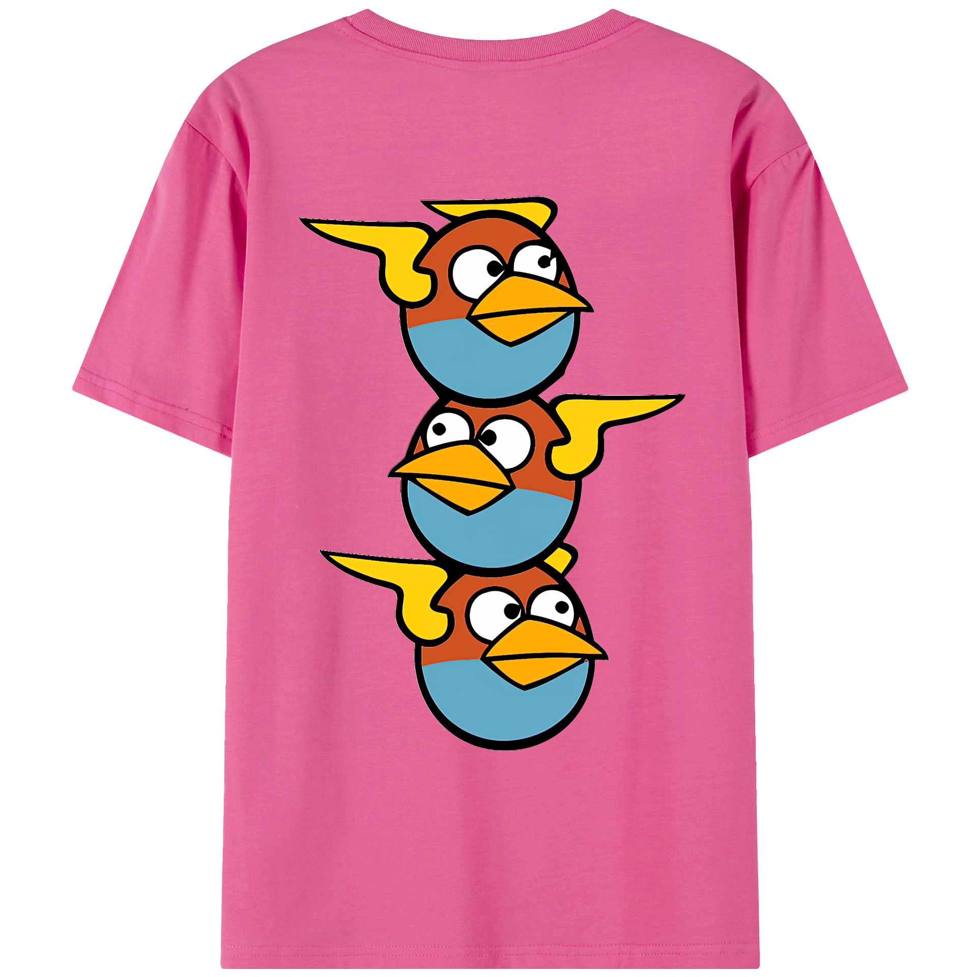 （画像用） Angry Birds アングリーバード レディース半袖Tシャツ(バックプリント)