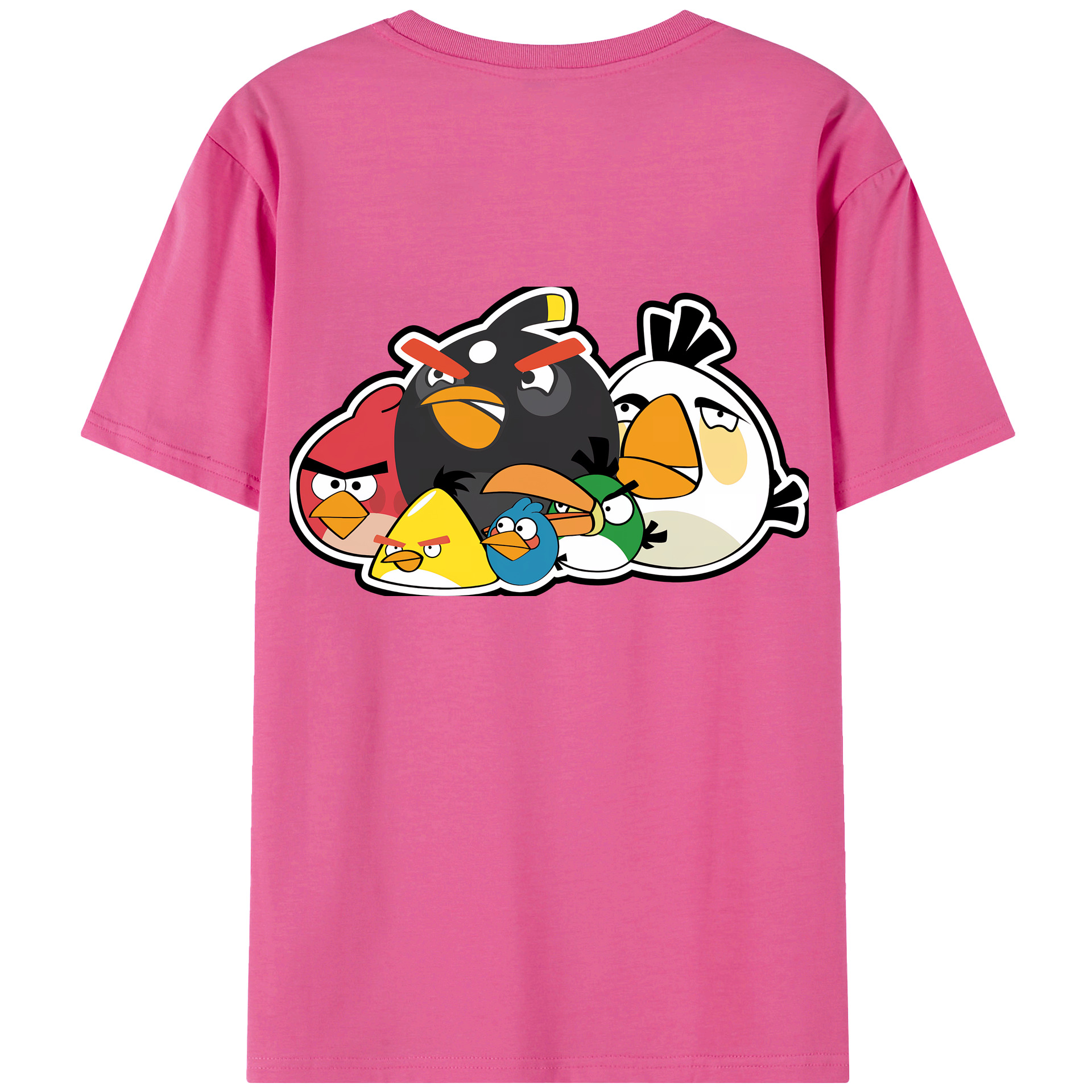 （画像用） Angry Birds アングリーバード レディース半袖Tシャツ(バックプリント)