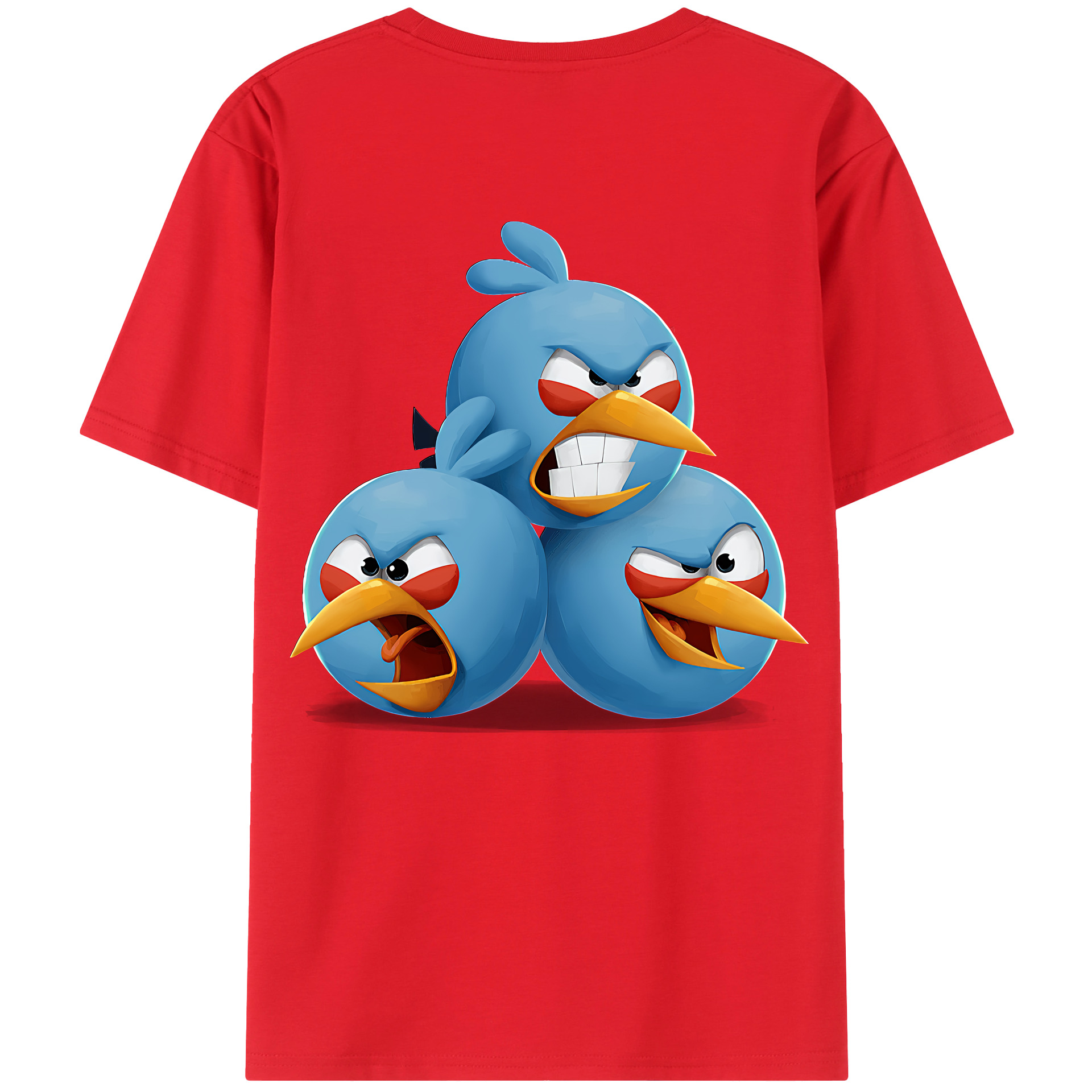 （画像用） Angry Birds アングリーバード レディース半袖Tシャツ(バックプリント)