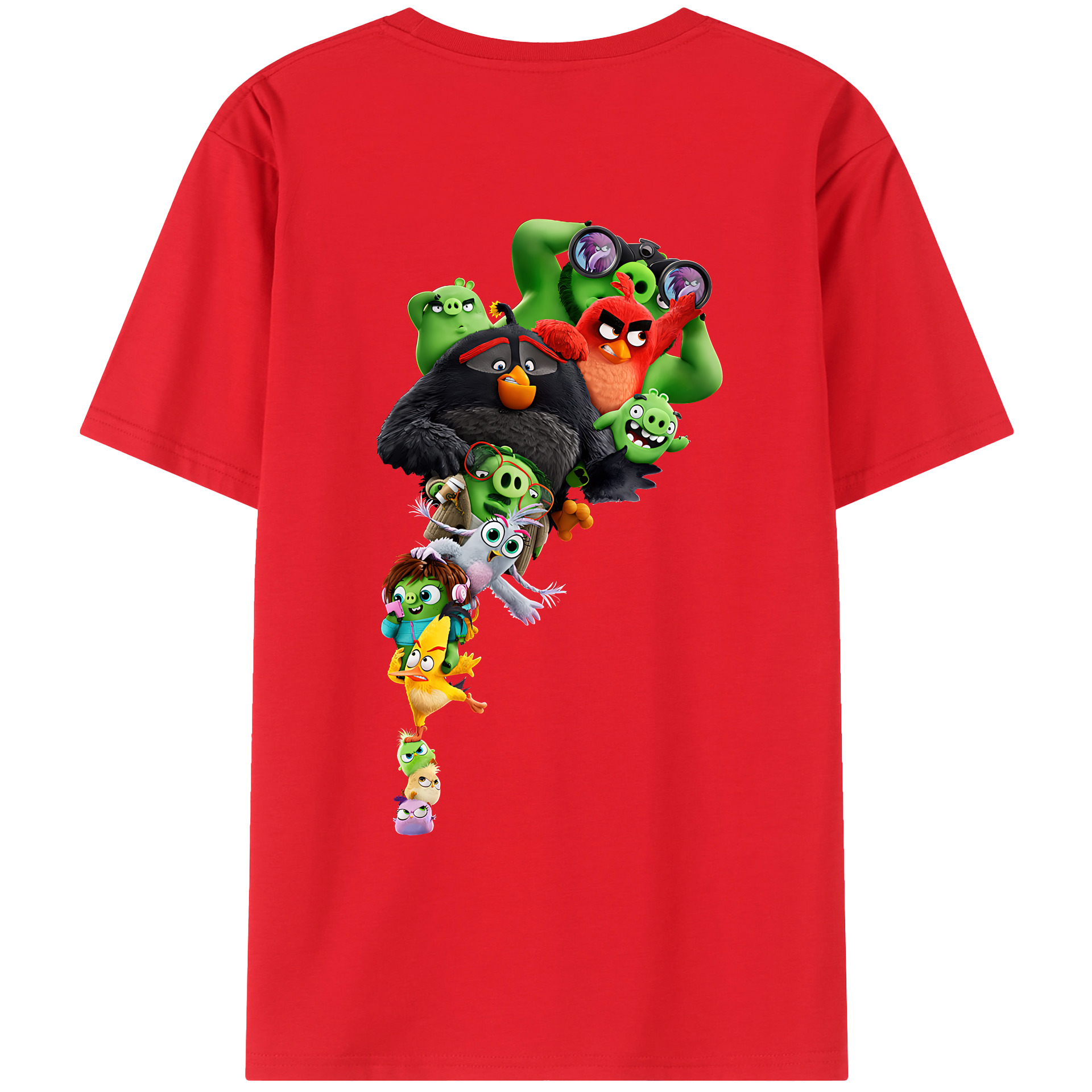 （画像用） Angry Birds アングリーバード レディース半袖Tシャツ(バックプリント)