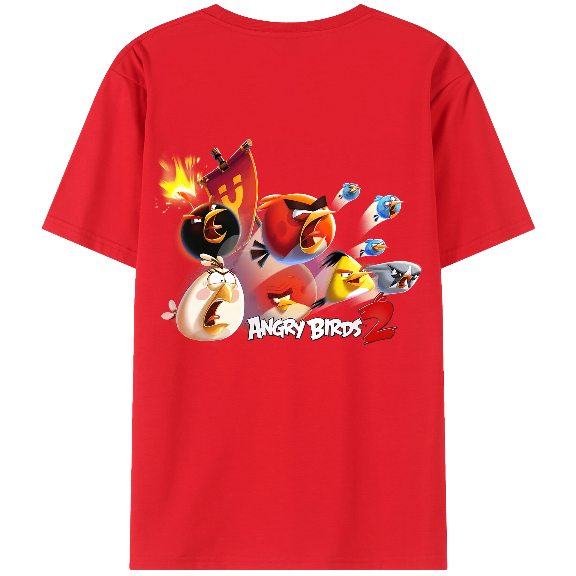 （画像用） Angry Birds アングリーバード レディース半袖Tシャツ(バックプリント)