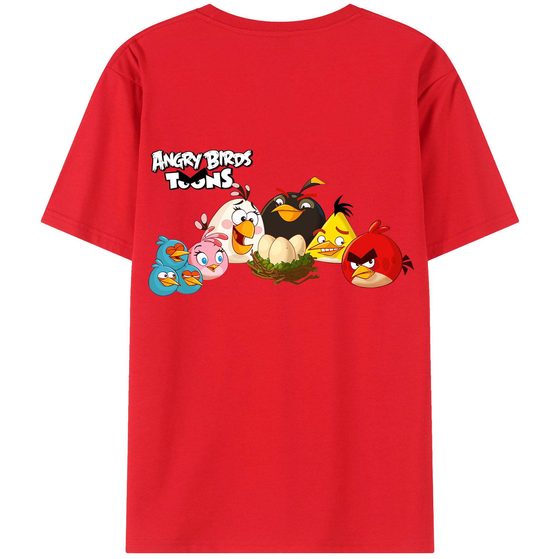 （画像用） Angry Birds アングリーバード レディース半袖Tシャツ(バックプリント)