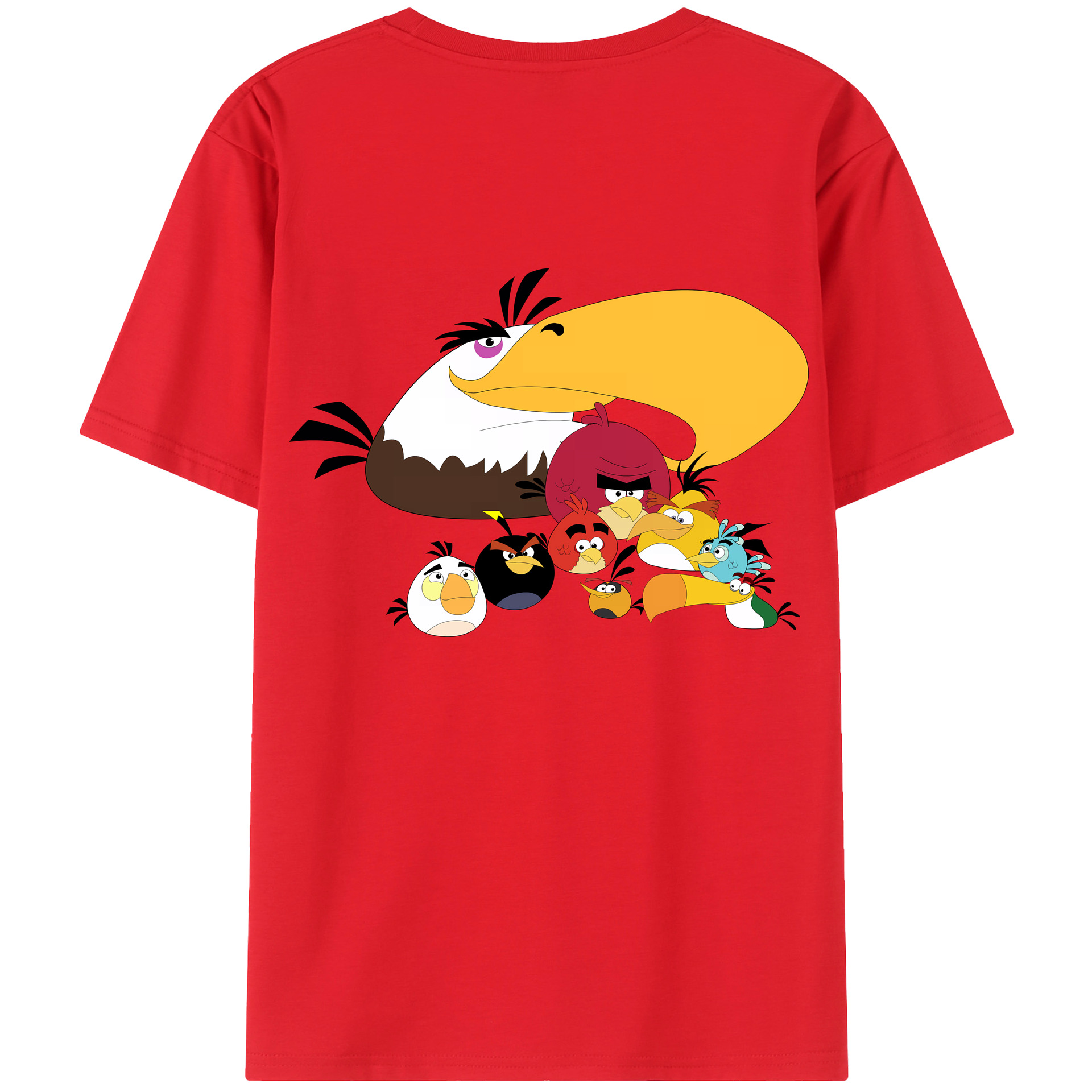 （画像用） Angry Birds アングリーバード レディース半袖Tシャツ(バックプリント)