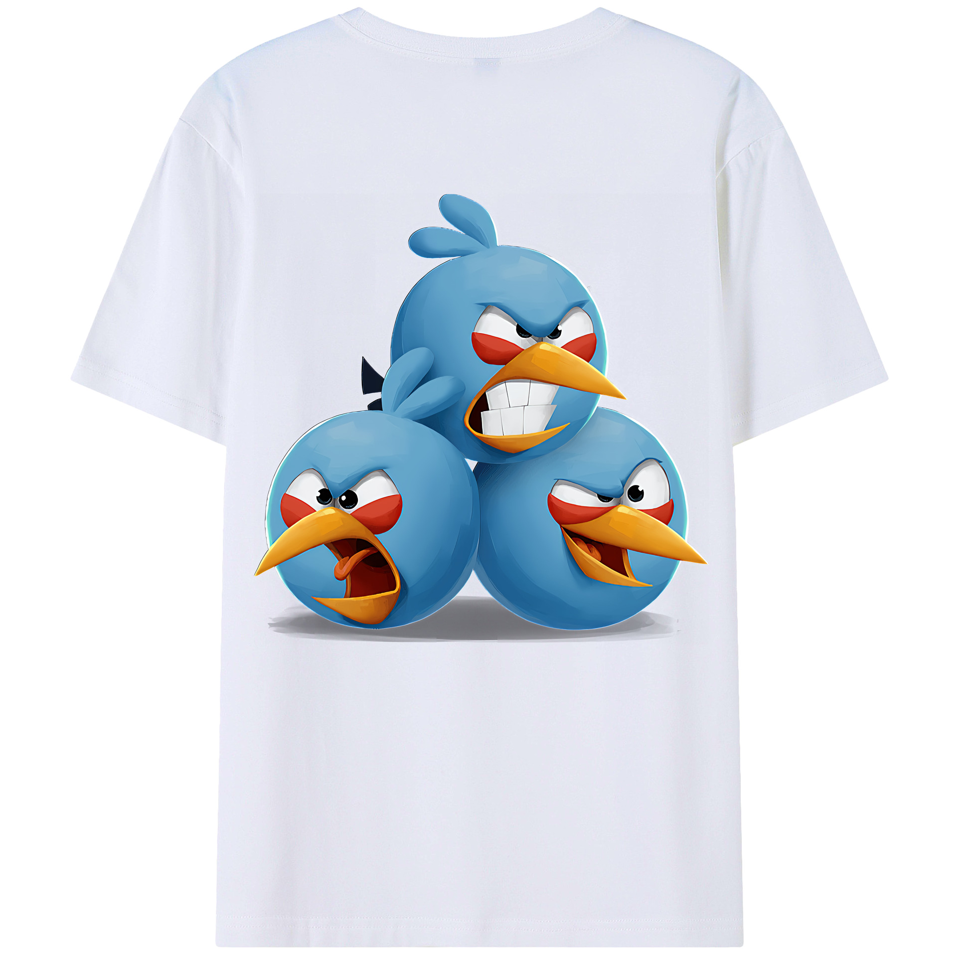 （画像用） Angry Birds アングリーバード レディース半袖Tシャツ(バックプリント)