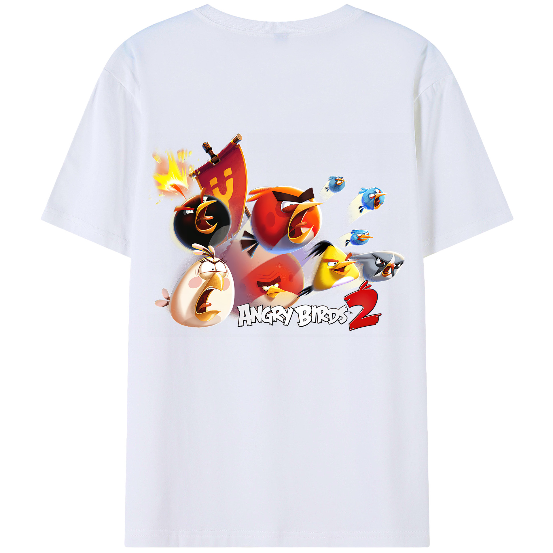 （画像用） Angry Birds アングリーバード レディース半袖Tシャツ(バックプリント)
