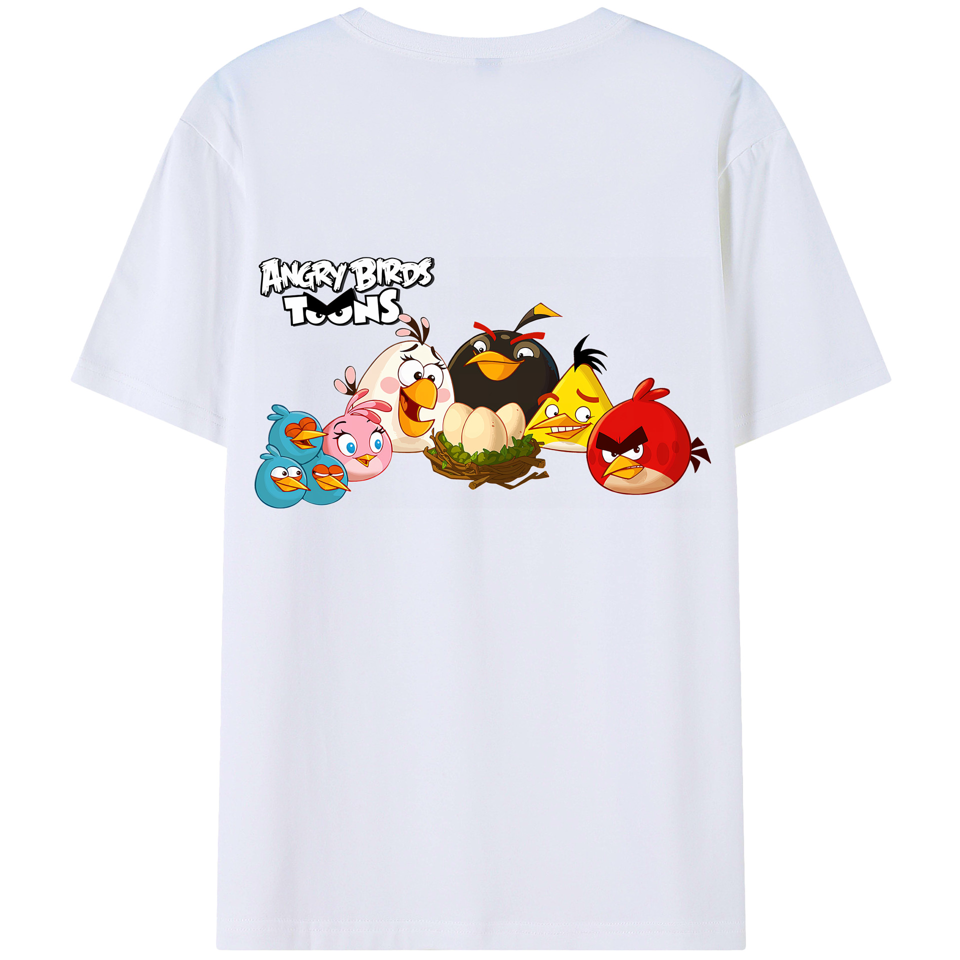 （画像用） Angry Birds アングリーバード レディース半袖Tシャツ(バックプリント)