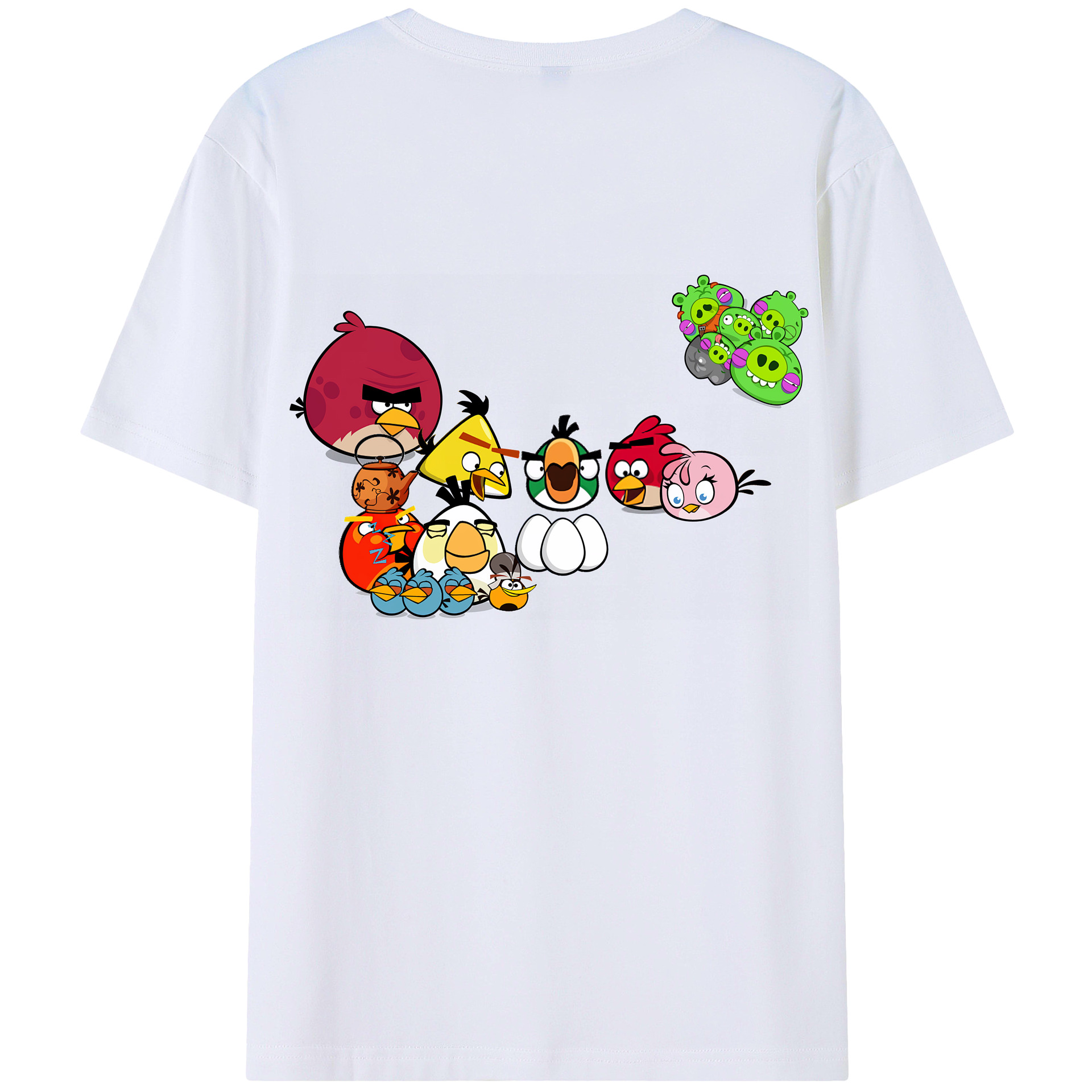 （画像用） Angry Birds アングリーバード レディース半袖Tシャツ(バックプリント)