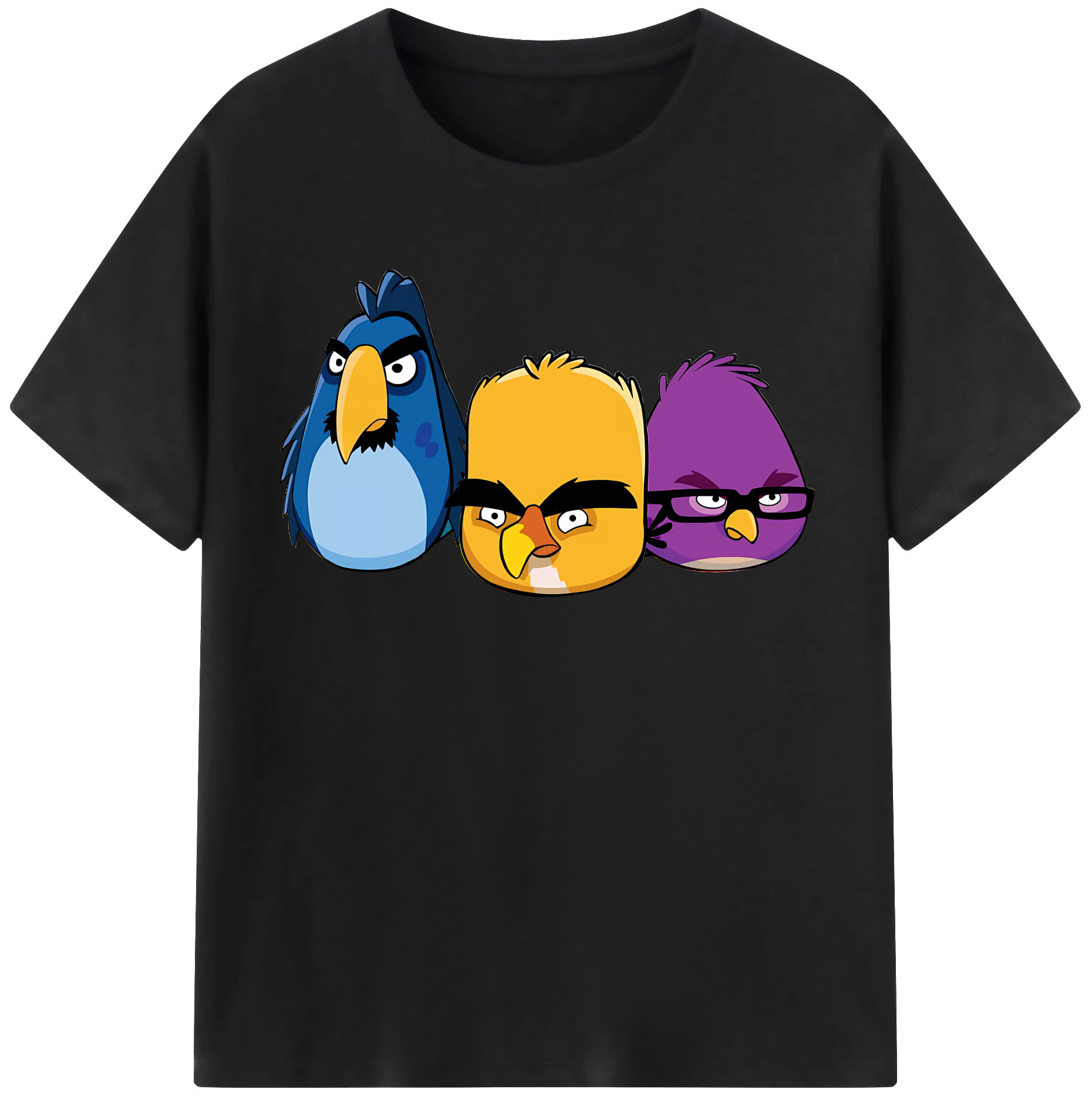 （画像用） Angry Birds アングリーバード レディースカジュアルプリントTシャツ（綿100％）