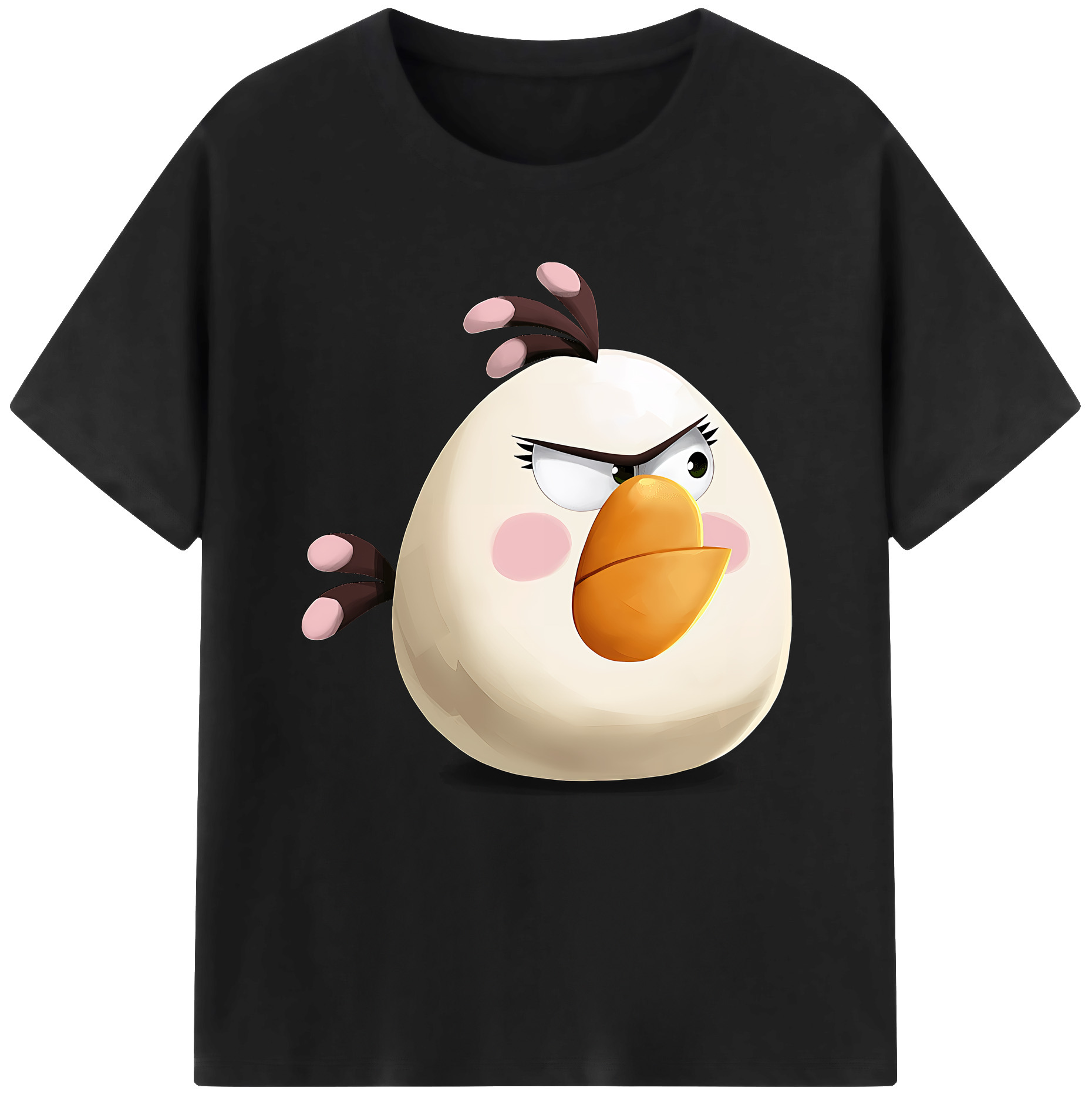 （画像用） Angry Birds アングリーバード レディースカジュアルプリントTシャツ（綿100％）