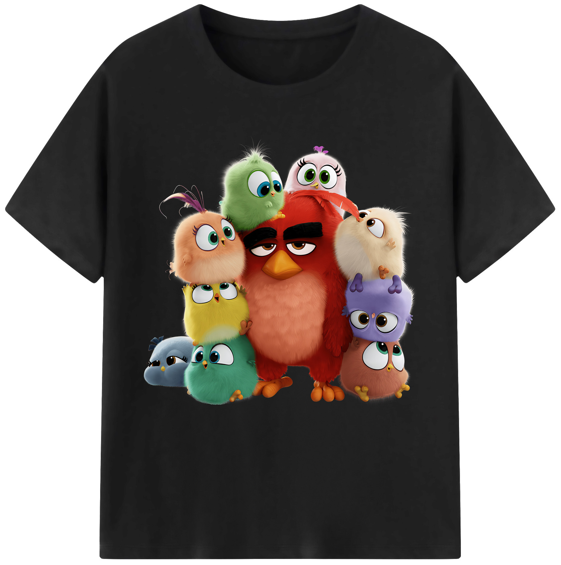 （画像用） Angry Birds アングリーバード レディースカジュアルプリントTシャツ（綿100％）