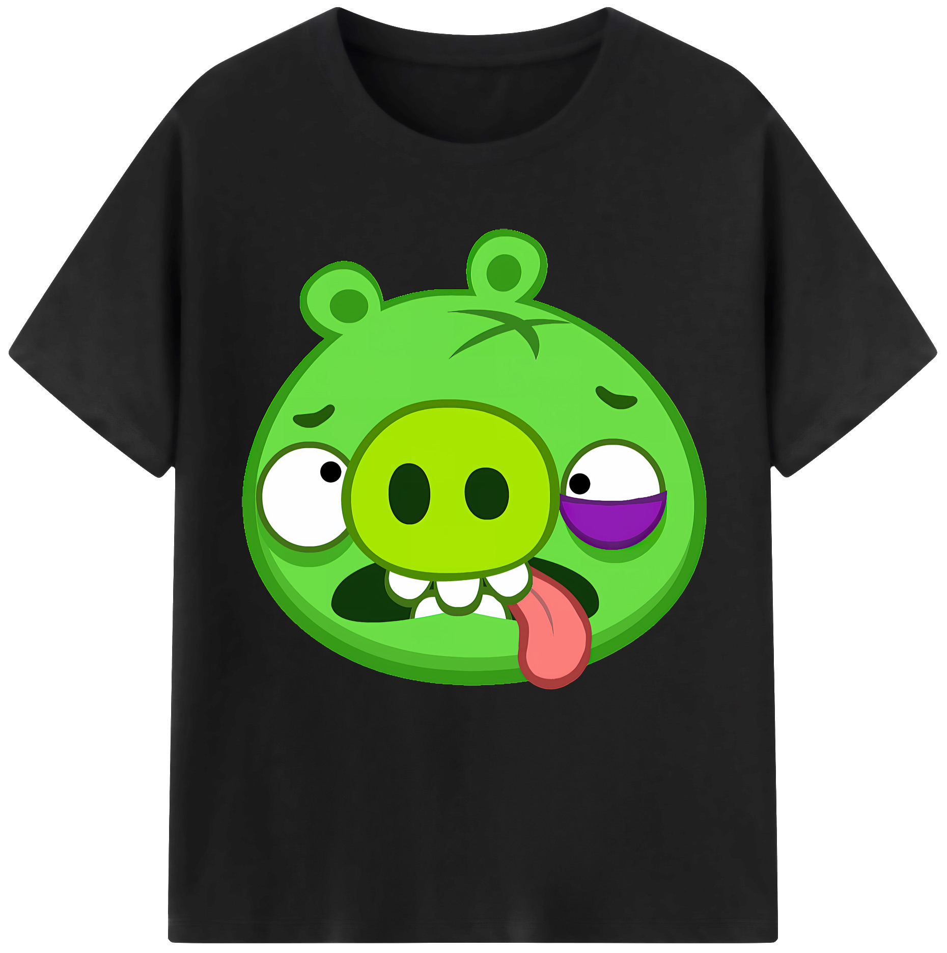 （画像用） Angry Birds アングリーバード レディースカジュアルプリントTシャツ（綿100％）