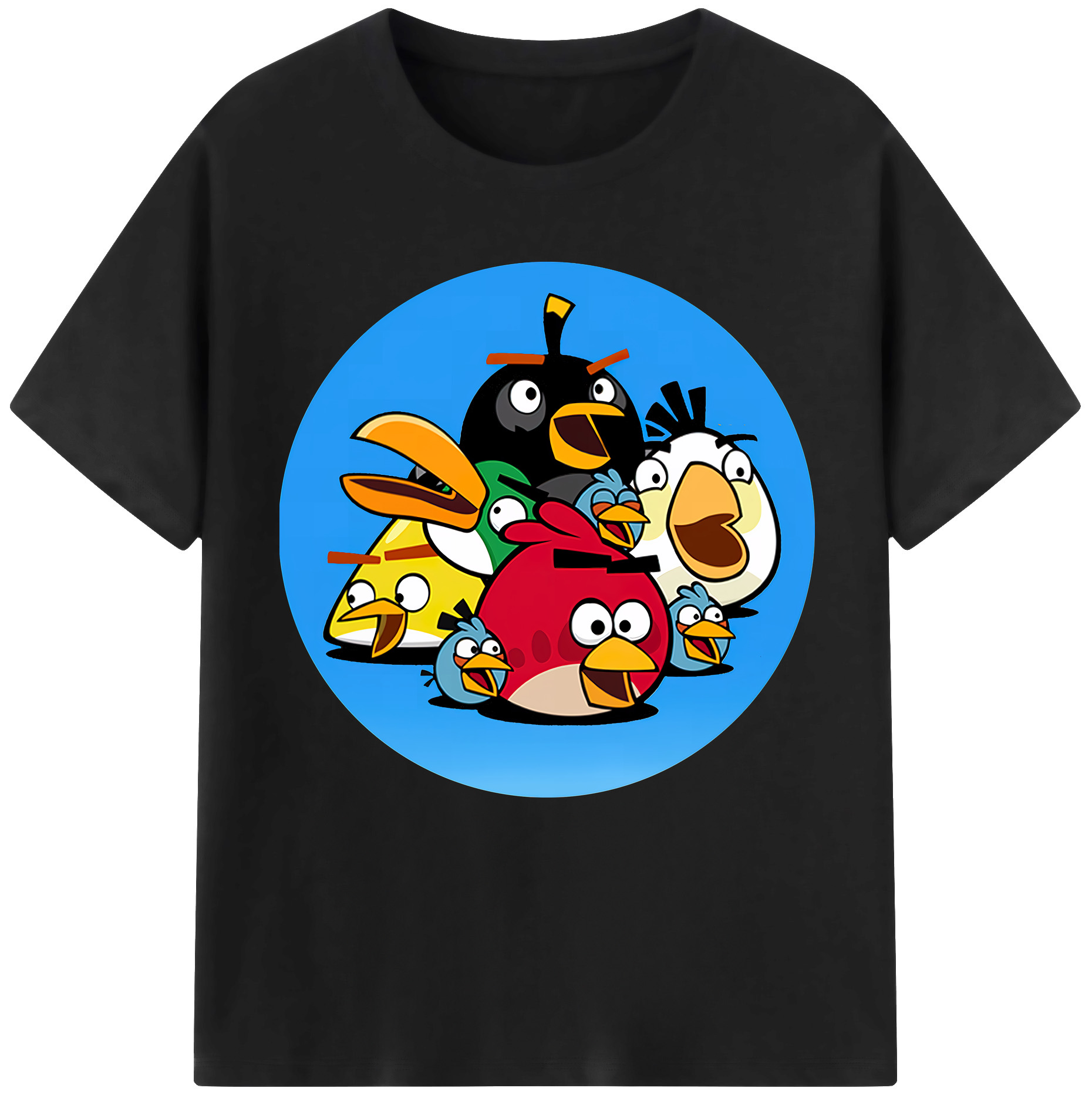（画像用） Angry Birds アングリーバード レディースカジュアルプリントTシャツ（綿100％）