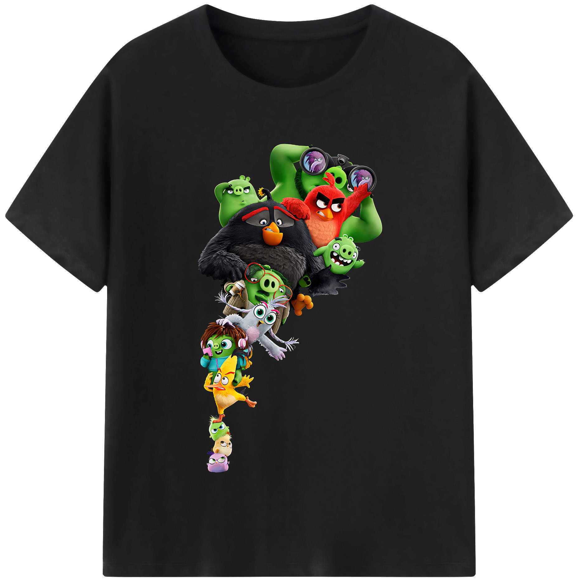 （画像用） Angry Birds アングリーバード レディースカジュアルプリントTシャツ（綿100％）