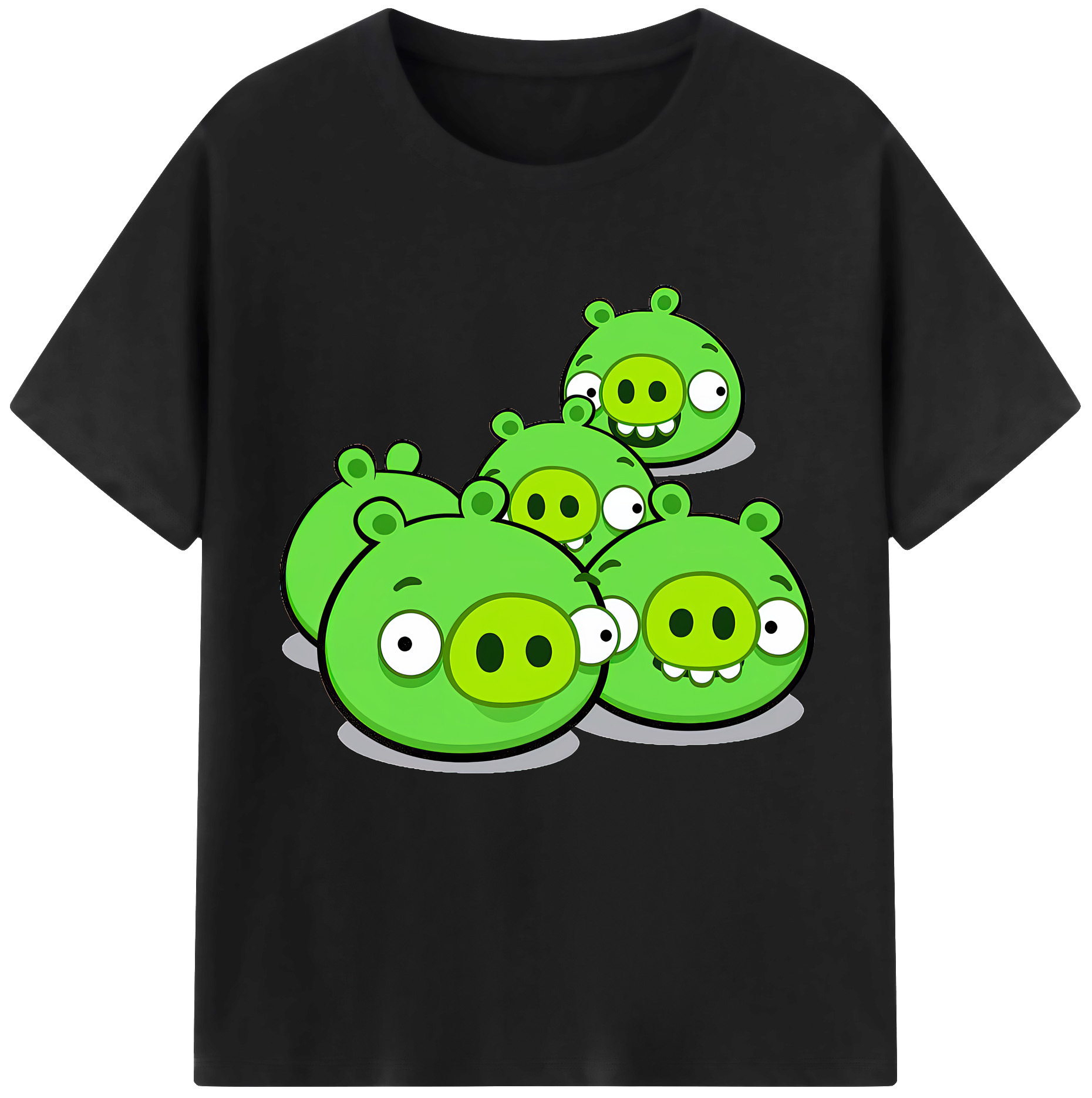 （画像用） Angry Birds アングリーバード レディースカジュアルプリントTシャツ（綿100％）
