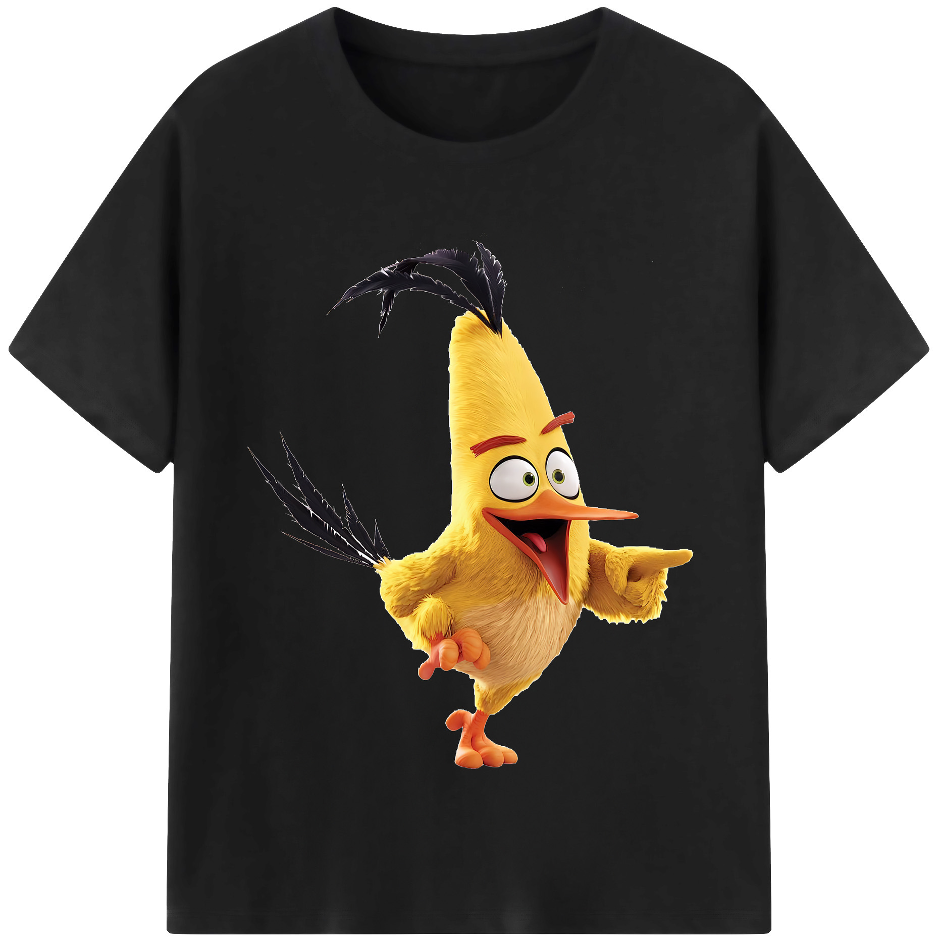 （画像用） Angry Birds アングリーバード レディースカジュアルプリントTシャツ（綿100％）