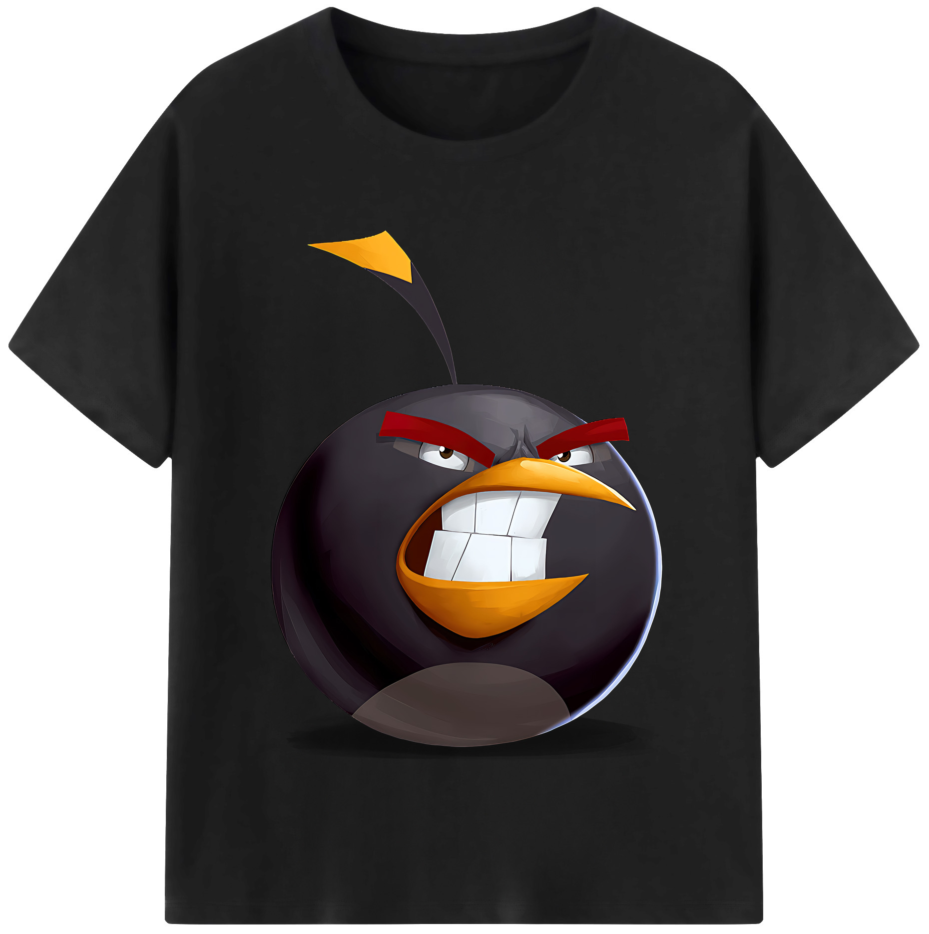 （画像用） Angry Birds アングリーバード レディースカジュアルプリントTシャツ（綿100％）