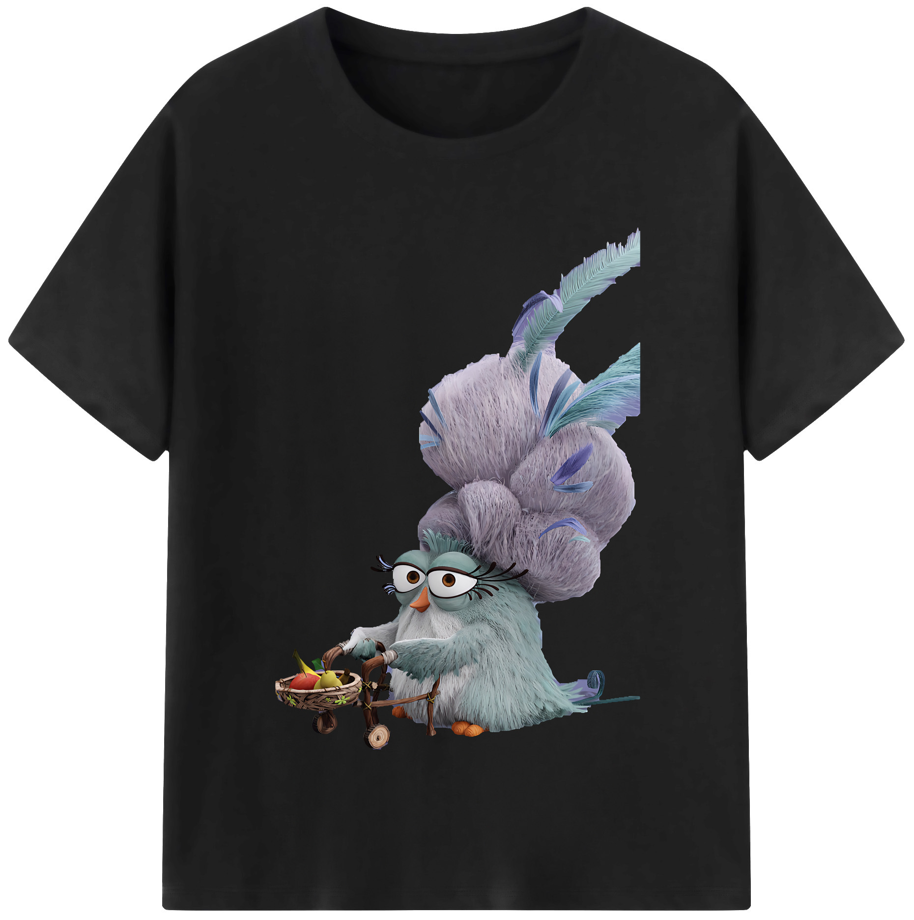 （画像用） Angry Birds アングリーバード レディースカジュアルプリントTシャツ（綿100％）