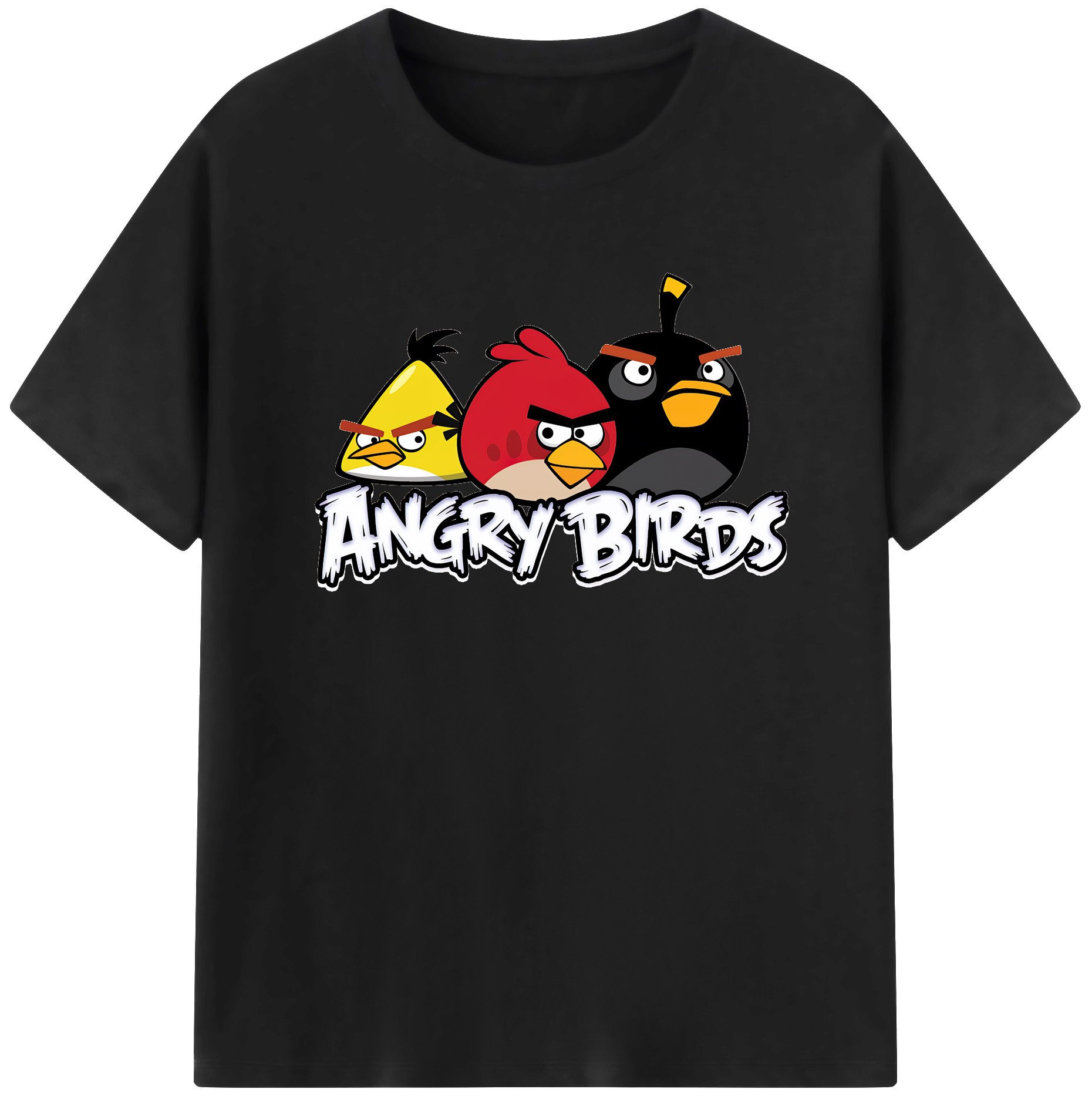 （画像用） Angry Birds アングリーバード レディースカジュアルプリントTシャツ（綿100％）