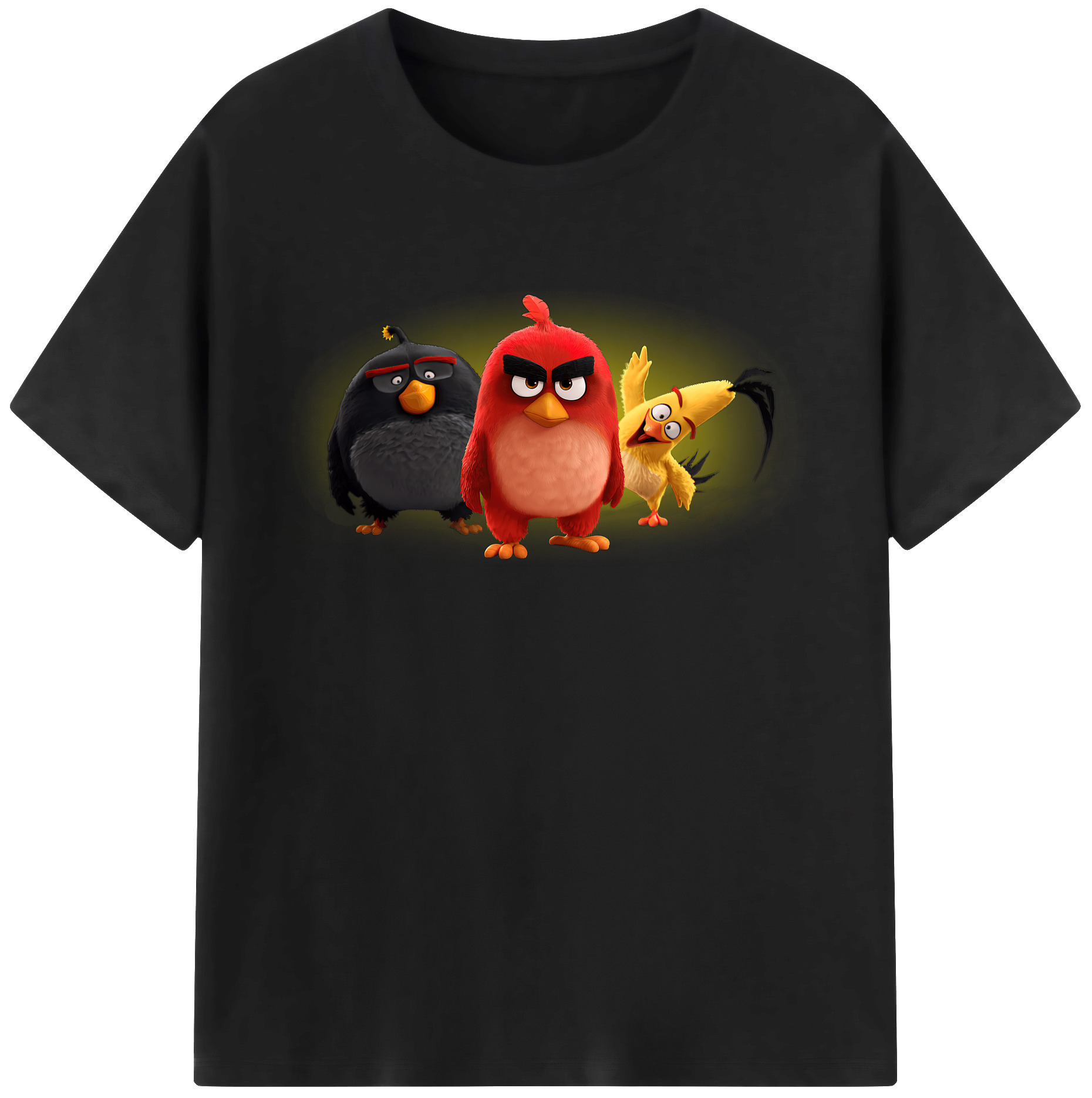 （画像用） Angry Birds アングリーバード レディースカジュアルプリントTシャツ（綿100％）