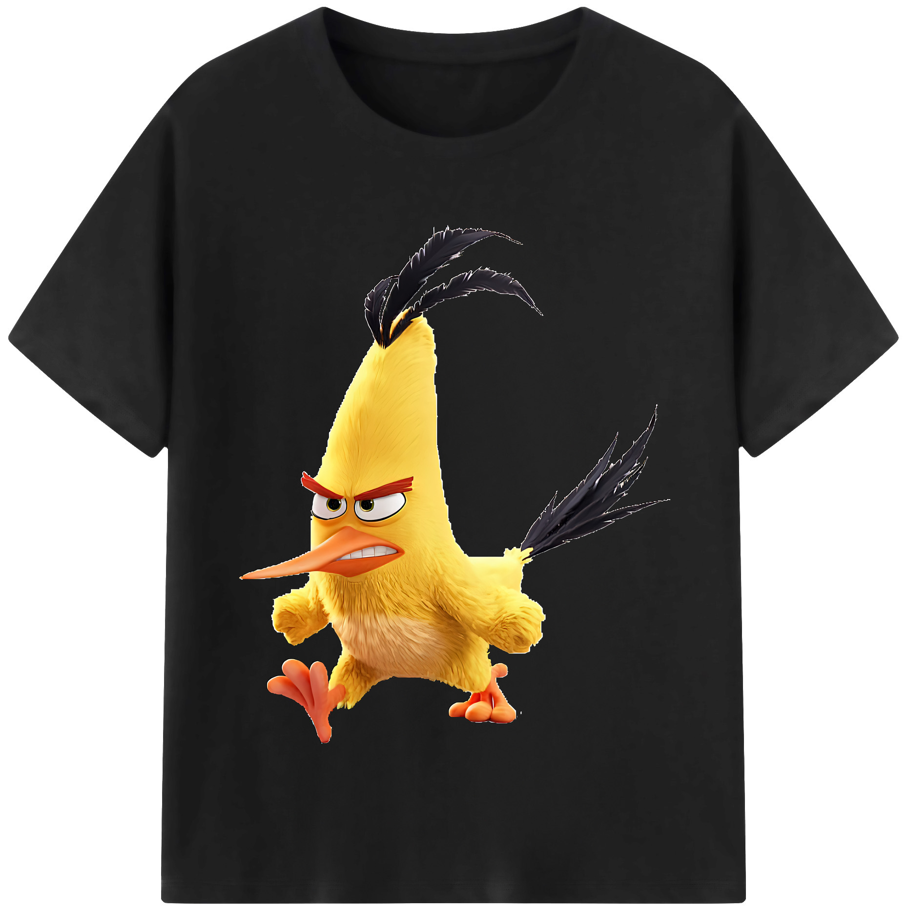 （画像用） Angry Birds アングリーバード レディースカジュアルプリントTシャツ（綿100％）