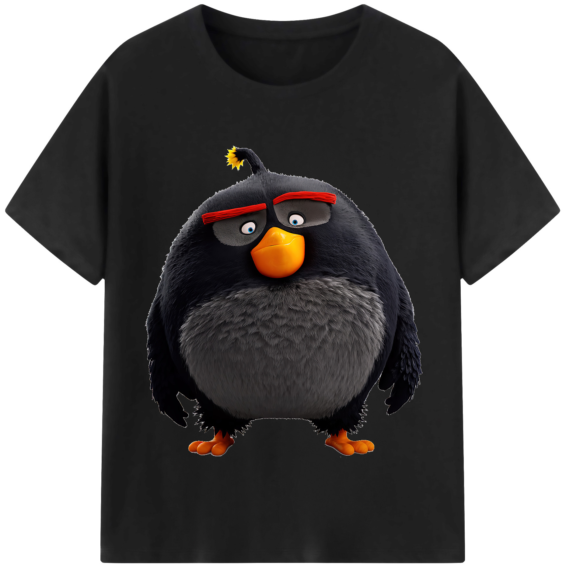 （画像用） Angry Birds アングリーバード レディースカジュアルプリントTシャツ（綿100％）