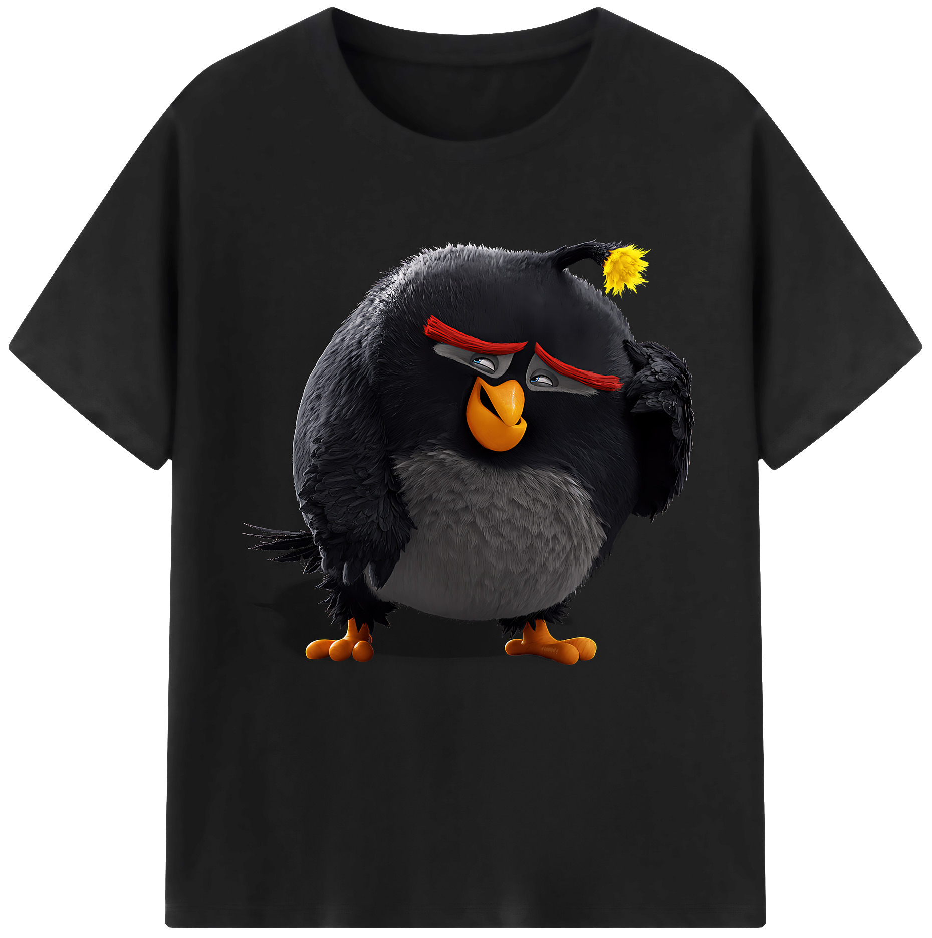 （画像用） Angry Birds アングリーバード レディースカジュアルプリントTシャツ（綿100％）