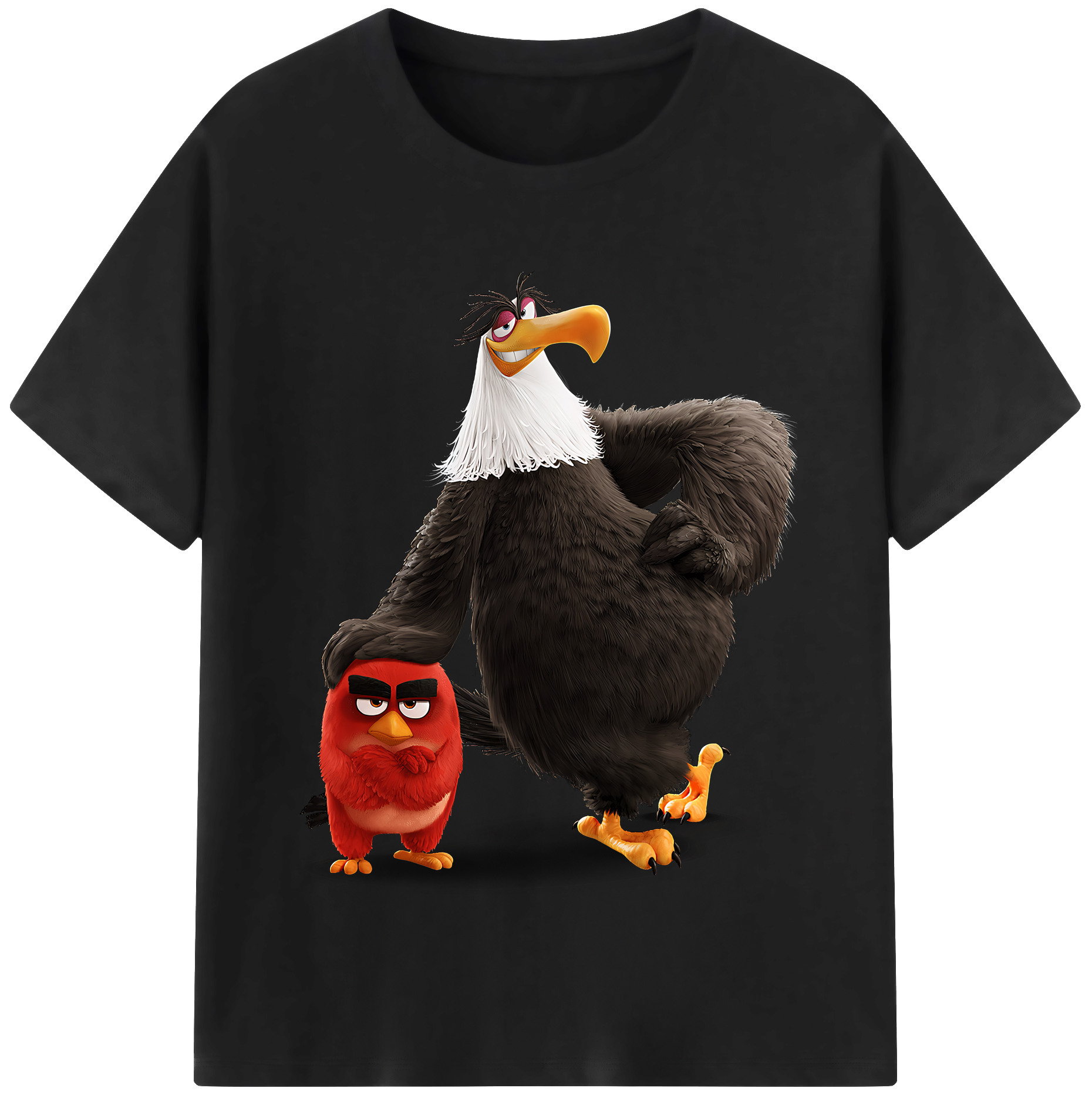 （画像用） Angry Birds アングリーバード レディースカジュアルプリントTシャツ（綿100％）