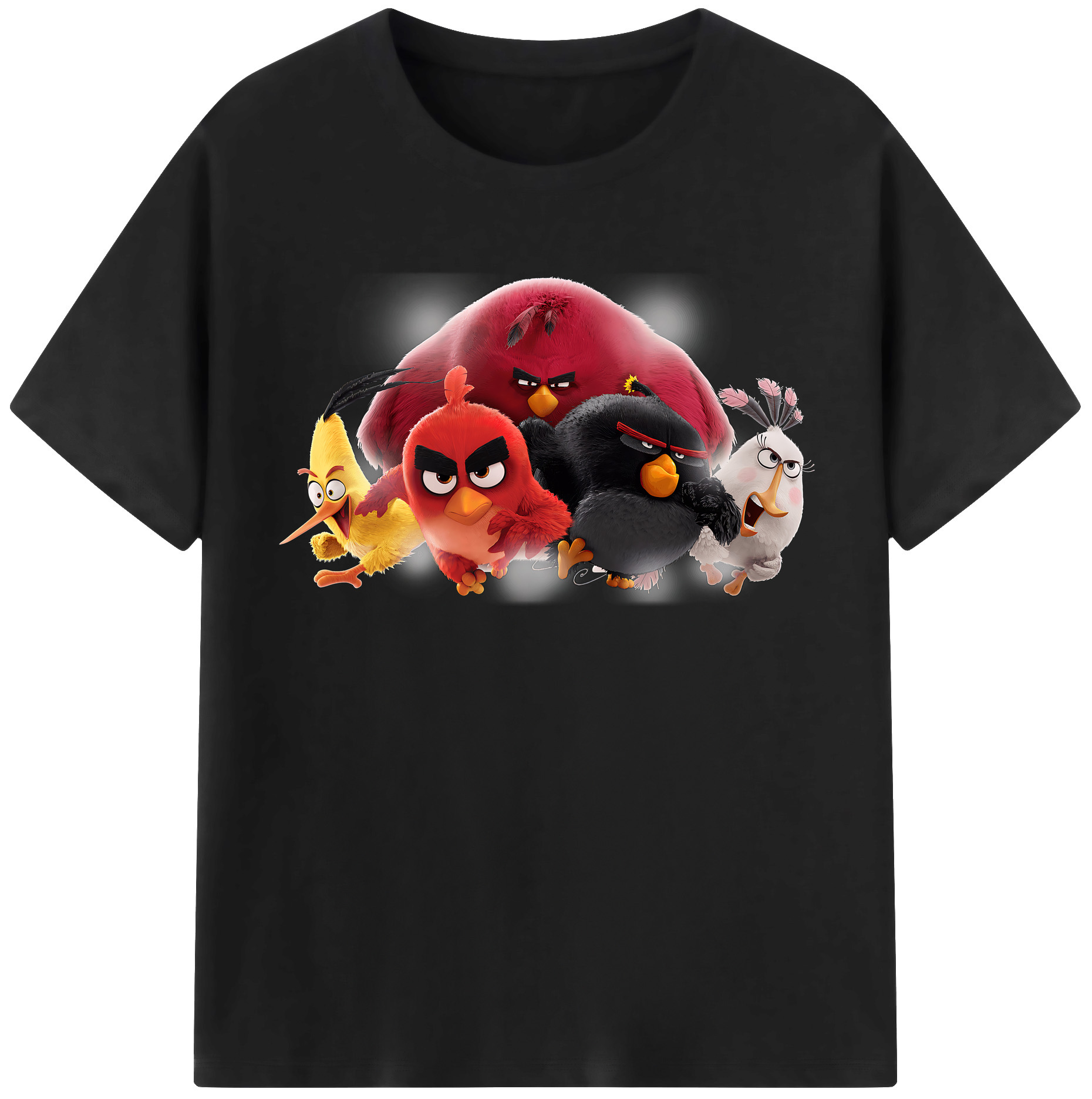 （画像用） Angry Birds アングリーバード レディースカジュアルプリントTシャツ（綿100％）