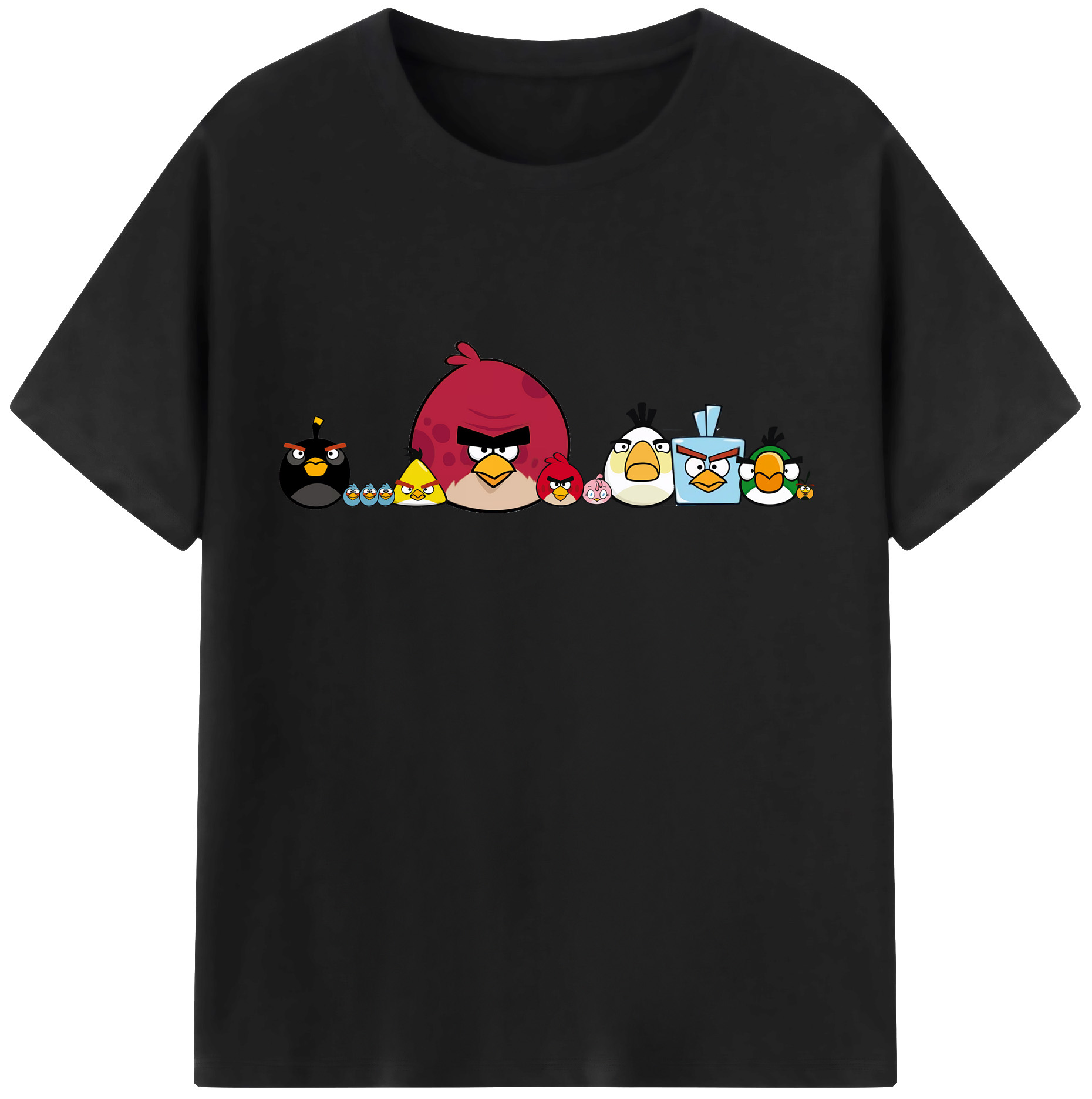 （画像用） Angry Birds アングリーバード レディースカジュアルプリントTシャツ（綿100％）