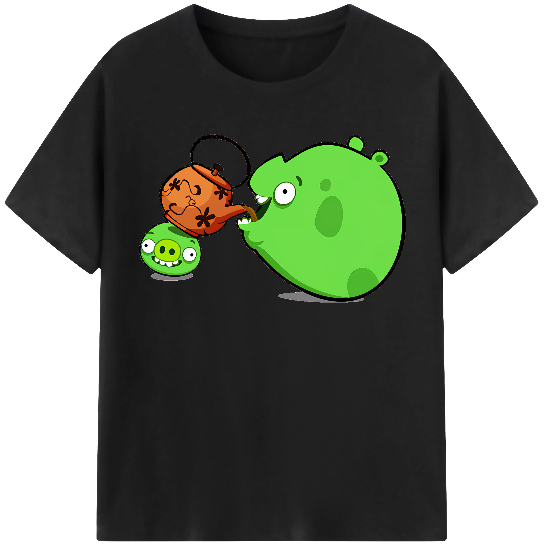 （画像用） Angry Birds アングリーバード レディースカジュアルプリントTシャツ（綿100％）