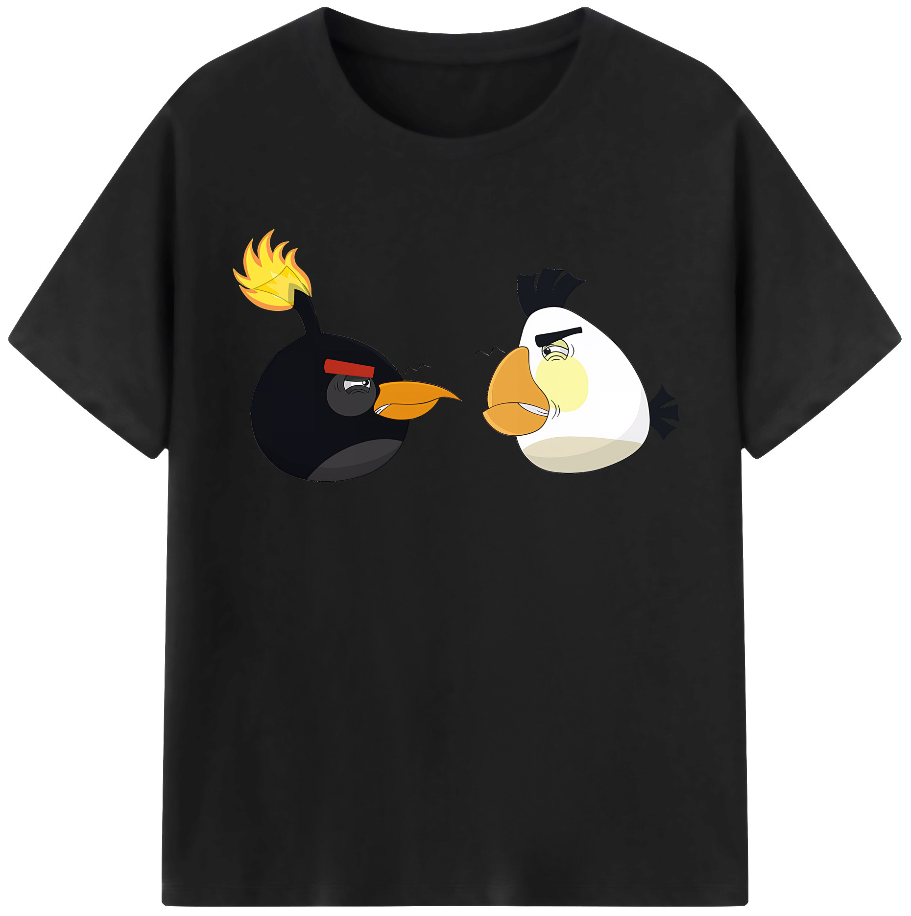 （画像用） Angry Birds アングリーバード レディースカジュアルプリントTシャツ（綿100％）