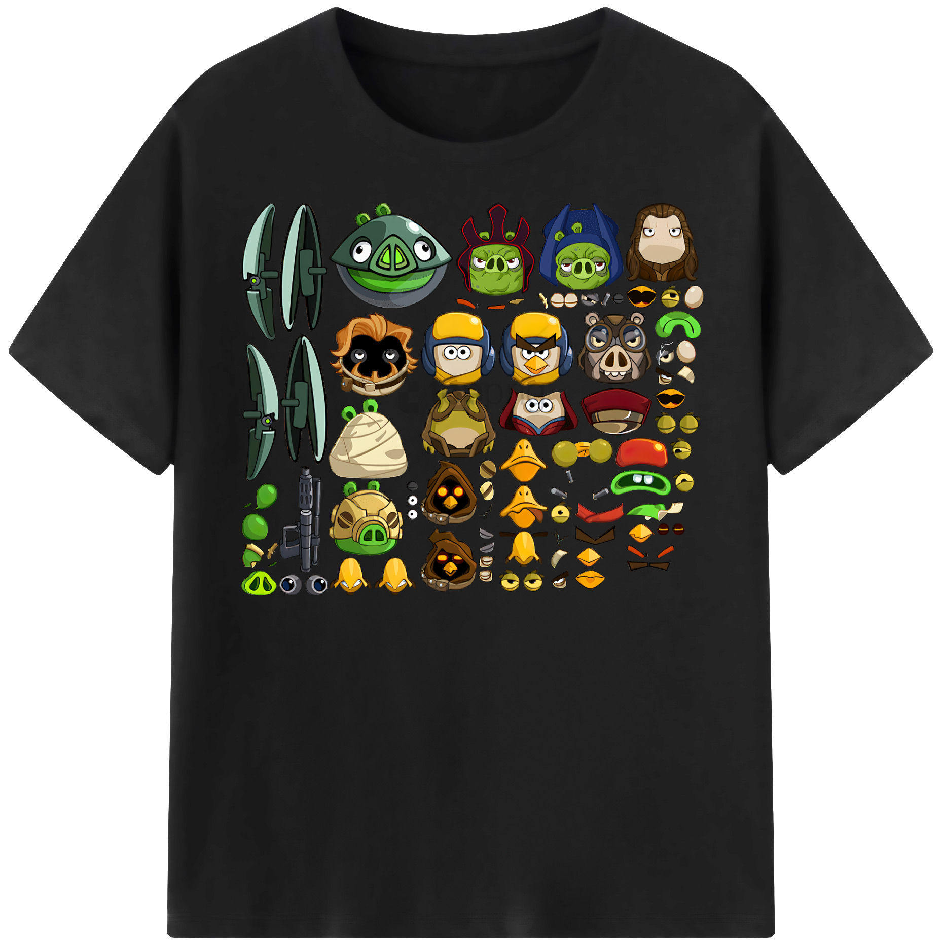 （画像用） Angry Birds アングリーバード レディースカジュアルプリントTシャツ（綿100％）
