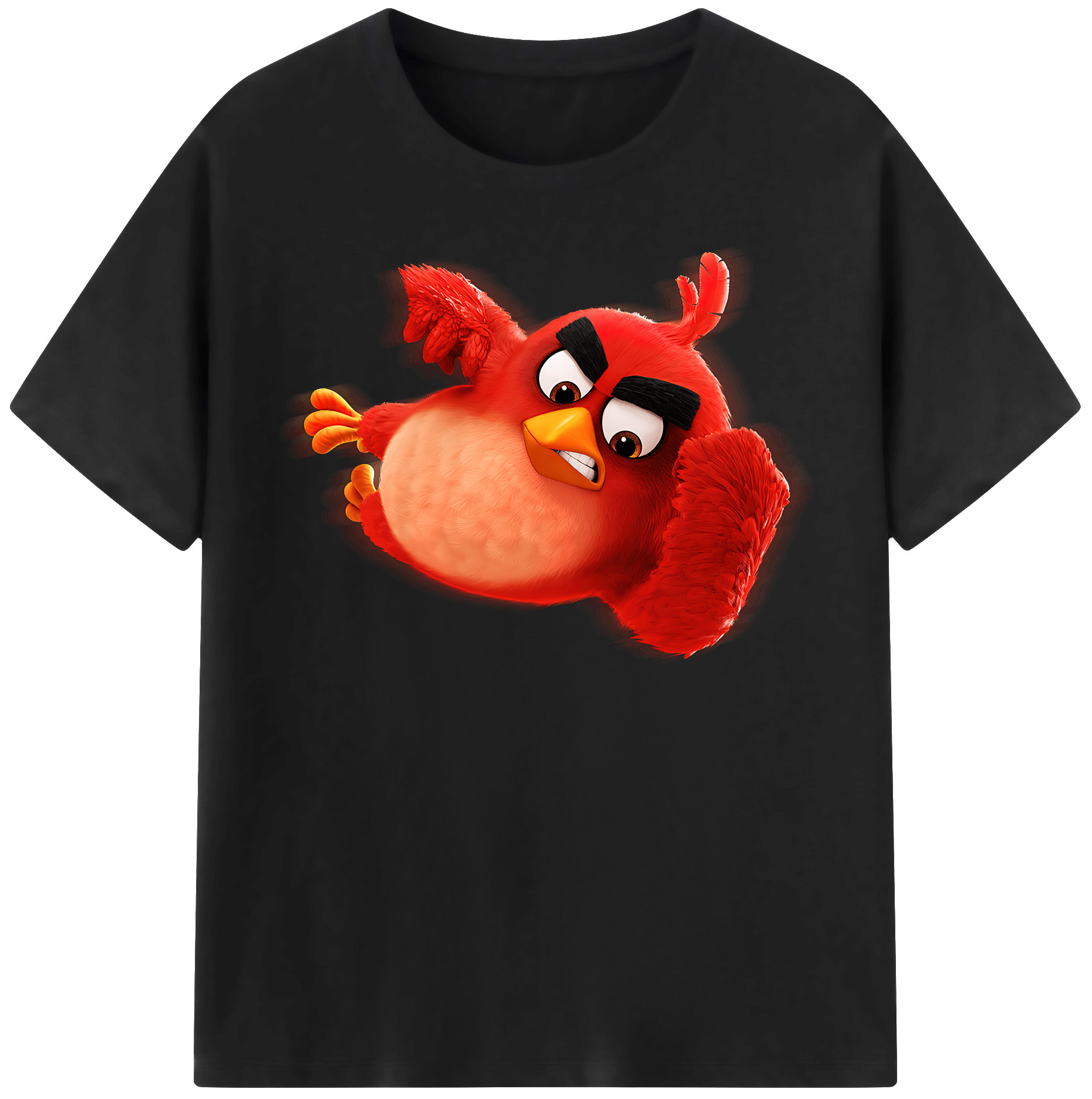 （画像用） Angry Birds アングリーバード レディースカジュアルプリントTシャツ（綿100％）