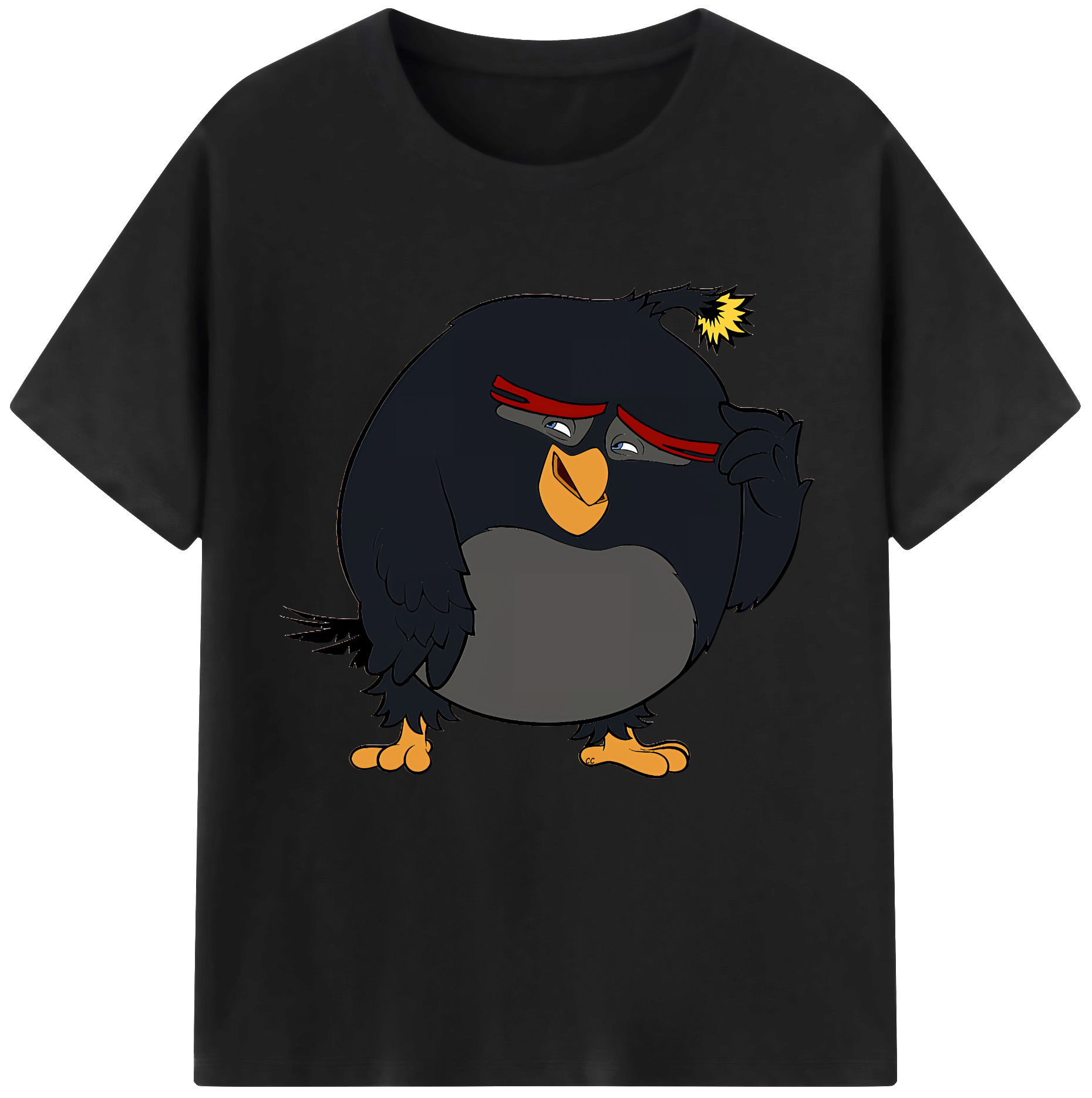 （画像用） Angry Birds アングリーバード レディースカジュアルプリントTシャツ（綿100％）