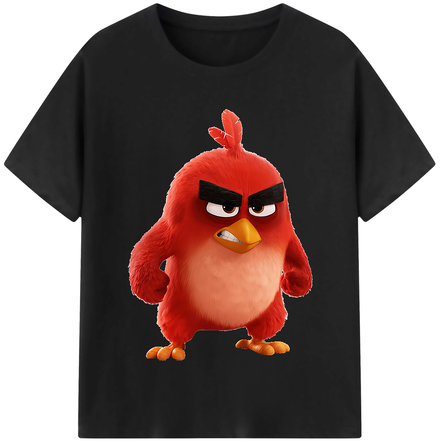 （画像用） Angry Birds アングリーバード レディースカジュアルプリントTシャツ（綿100％）