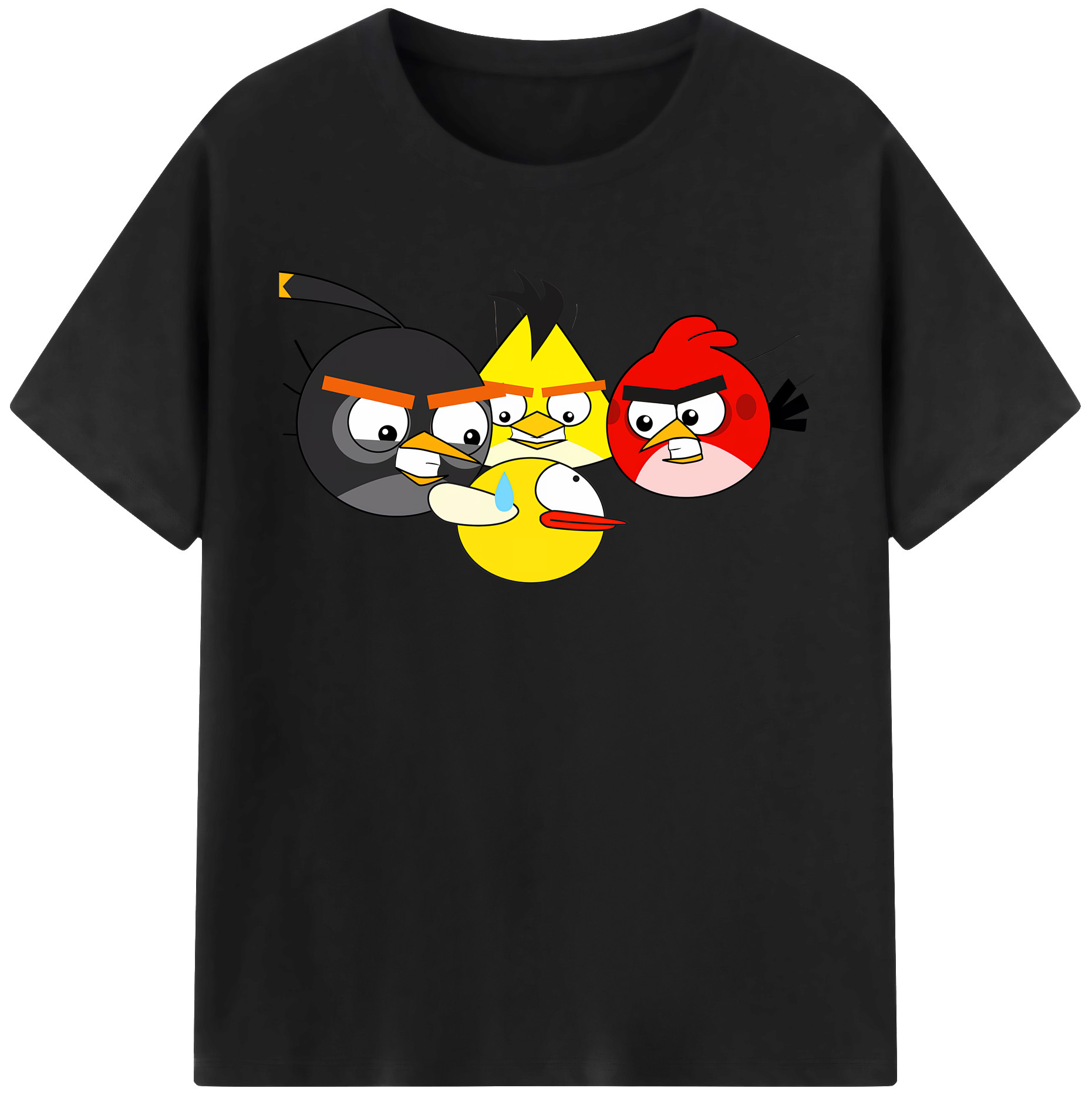 （画像用） Angry Birds アングリーバード レディースカジュアルプリントTシャツ（綿100％）