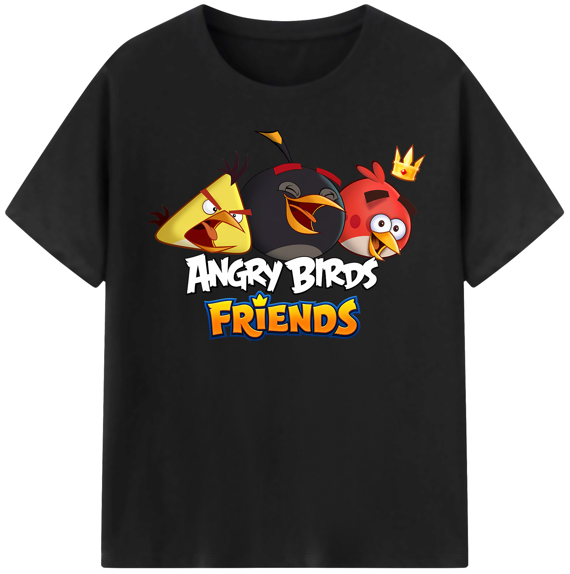 （画像用） Angry Birds アングリーバード レディースカジュアルプリントTシャツ（綿100％）