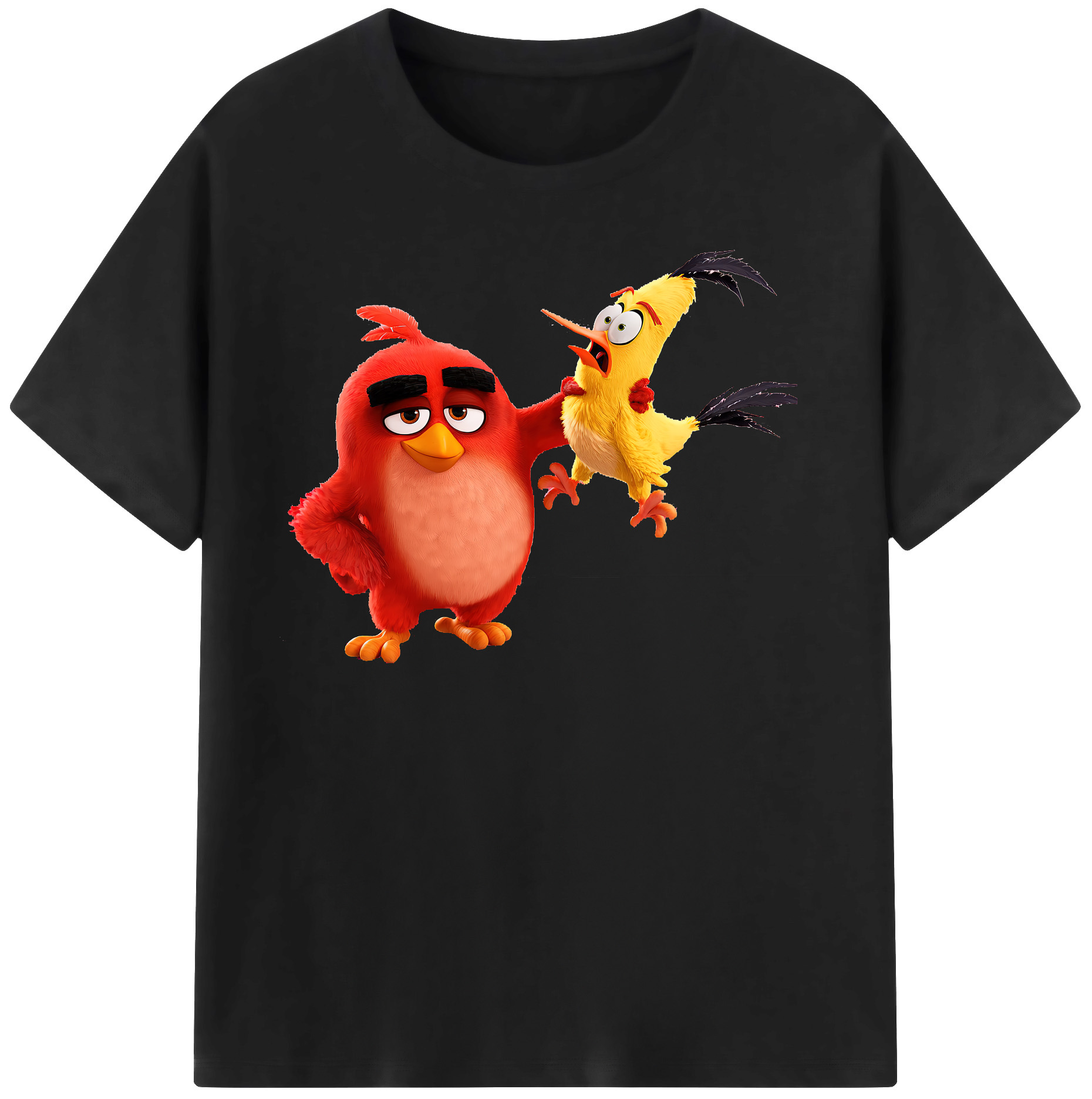 （画像用） Angry Birds アングリーバード レディースカジュアルプリントTシャツ（綿100％）