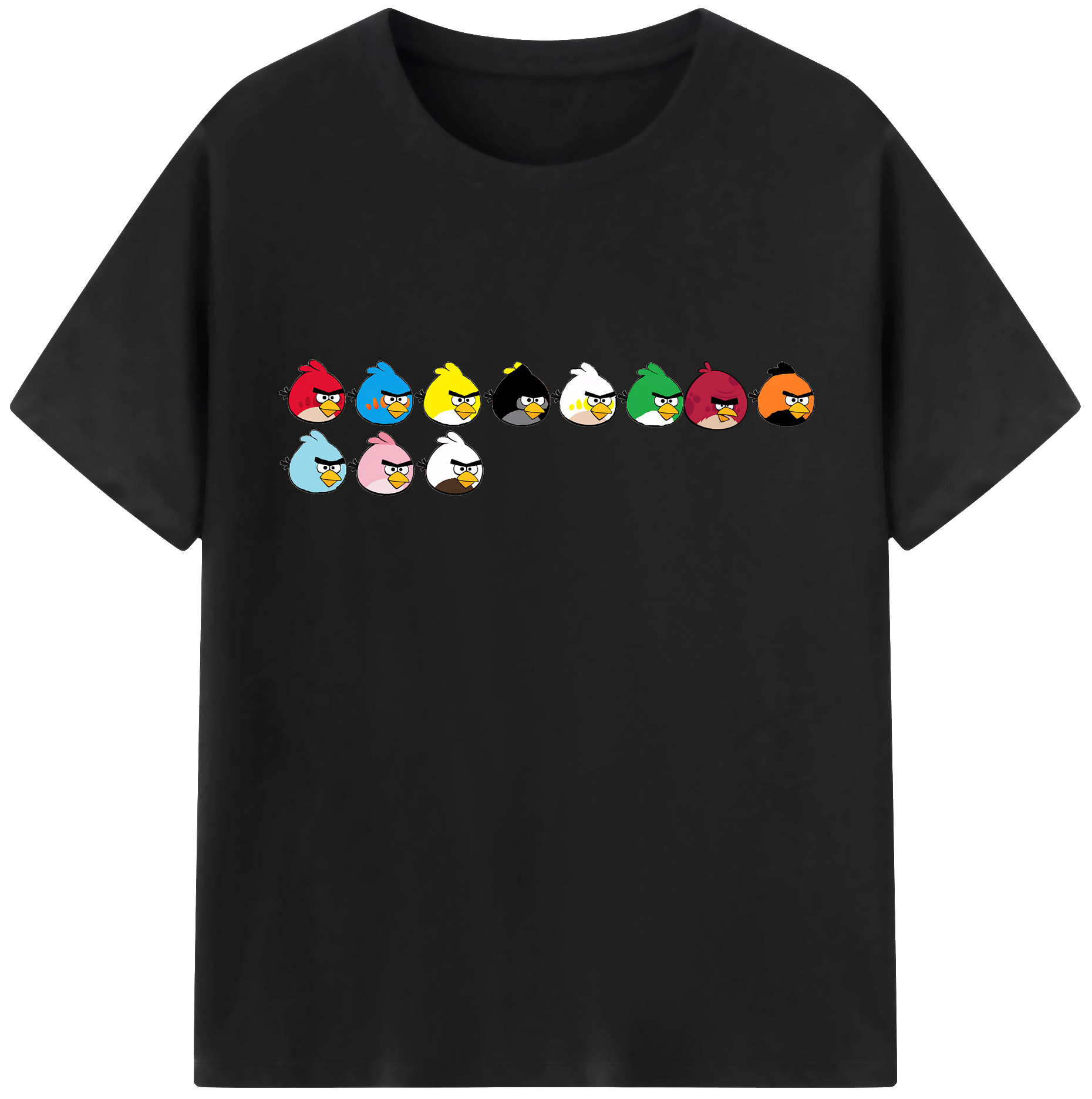 （画像用） Angry Birds アングリーバード レディースカジュアルプリントTシャツ（綿100％）